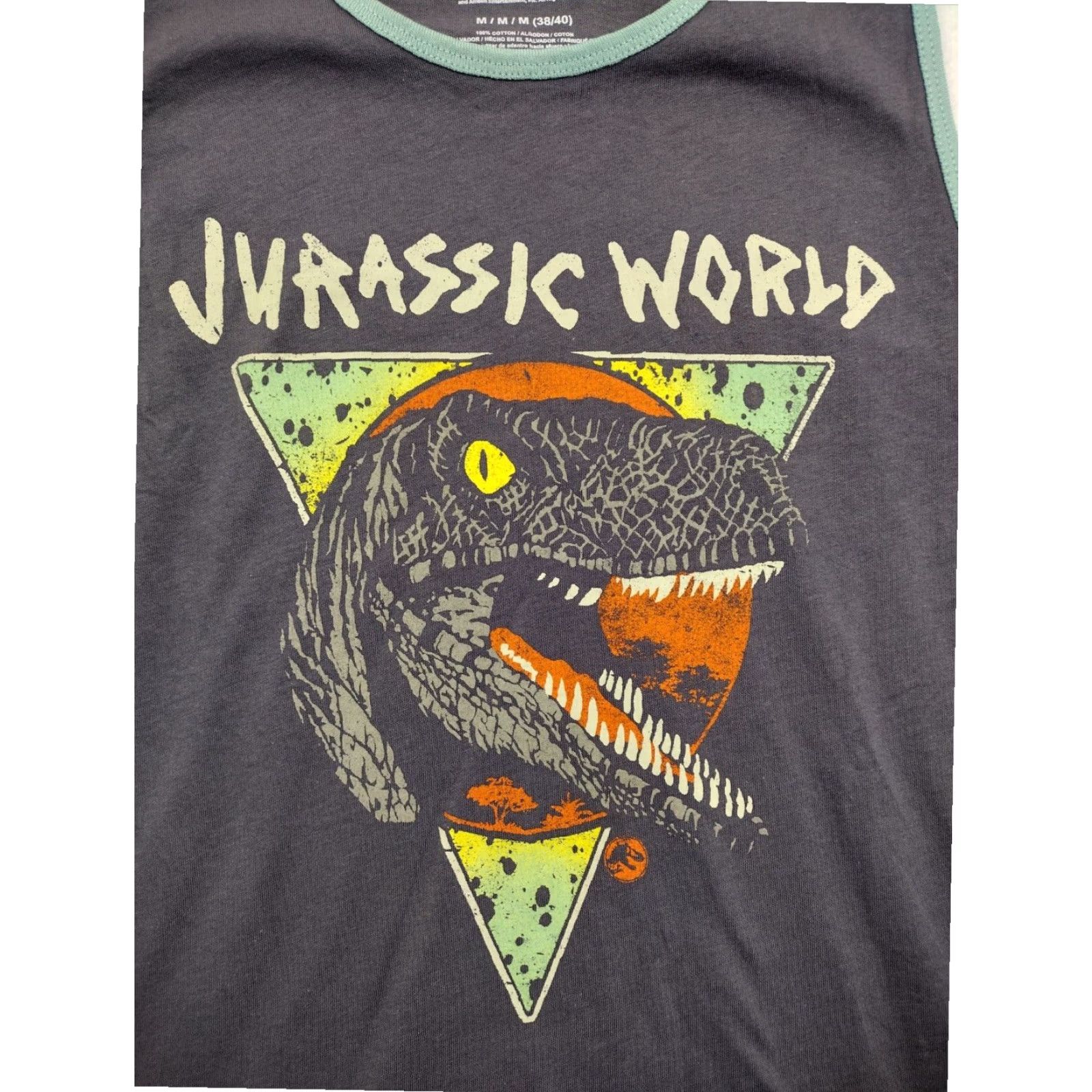 Vintage Jurassic World Tank Top Mens Medium Black Retro Logo Jurassic Park 100% Cotton Size US M / EU 48-50 / 2 - 2 Thumbnail