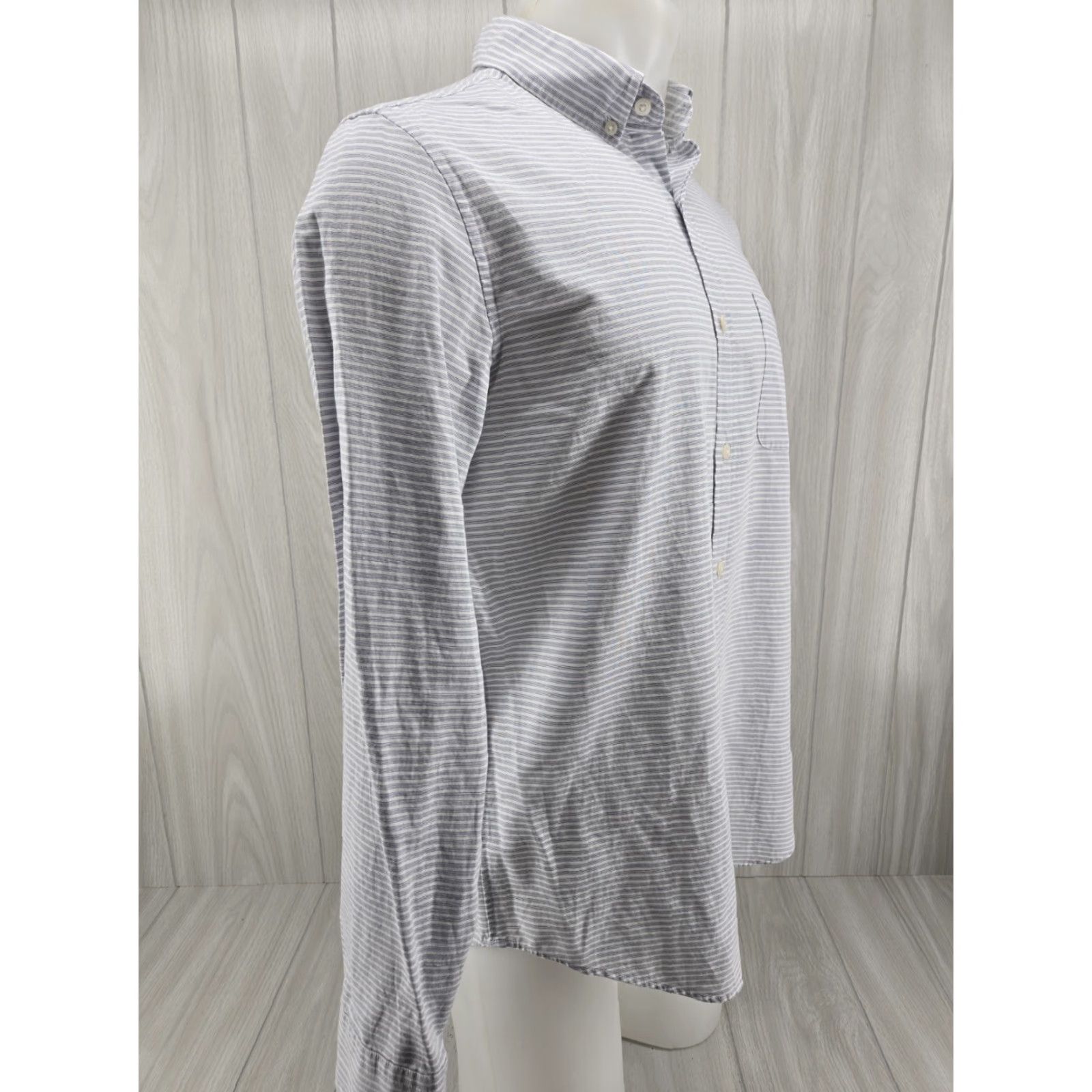 Vineyard Vines Vineyard Vines Button-Up Murray Shirt Striped Blue Slim Fit Cotton Linen Men M Long Sleeve Size US M / EU 48-50 / 2 - 4 Thumbnail