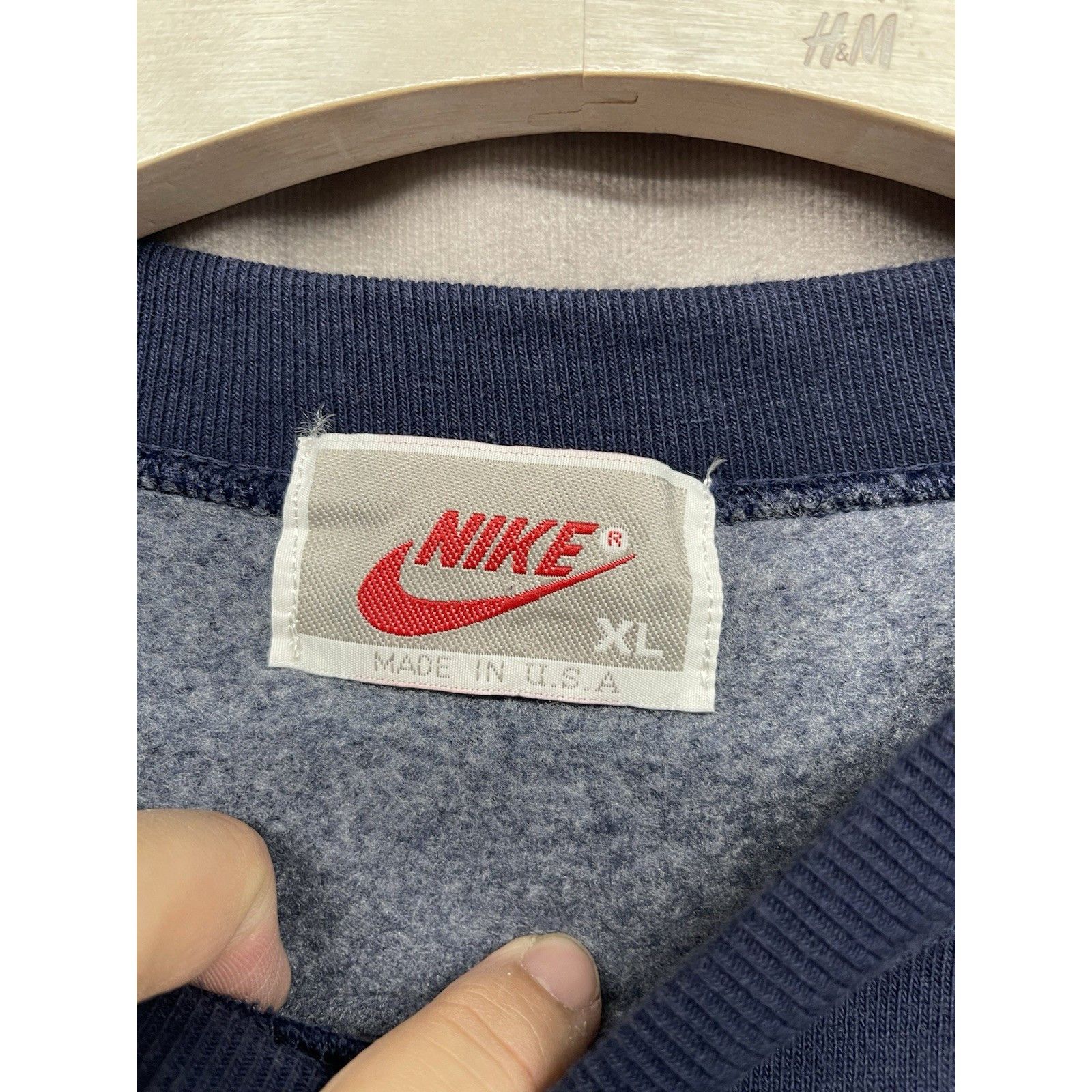 Nike Vtg 90s Nike Crewneck Sweatshirt XL USA Made Spellout Embroi Size US XL / EU 56 / 4 - 5 Thumbnail