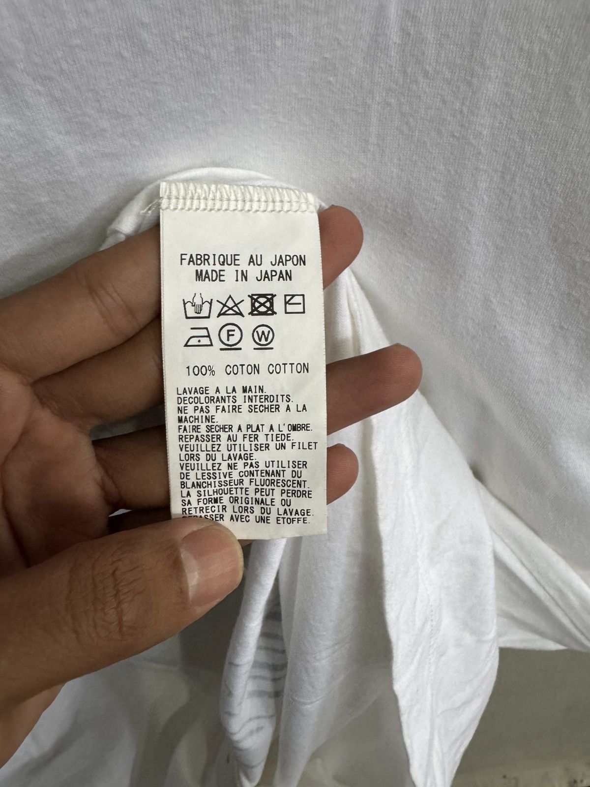 Yohji Yamamoto YOHJI YAMAMOTO BARCODE MOTIF WHITE T SHIRT Size US M / EU 48-50 / 2 - 8 Thumbnail