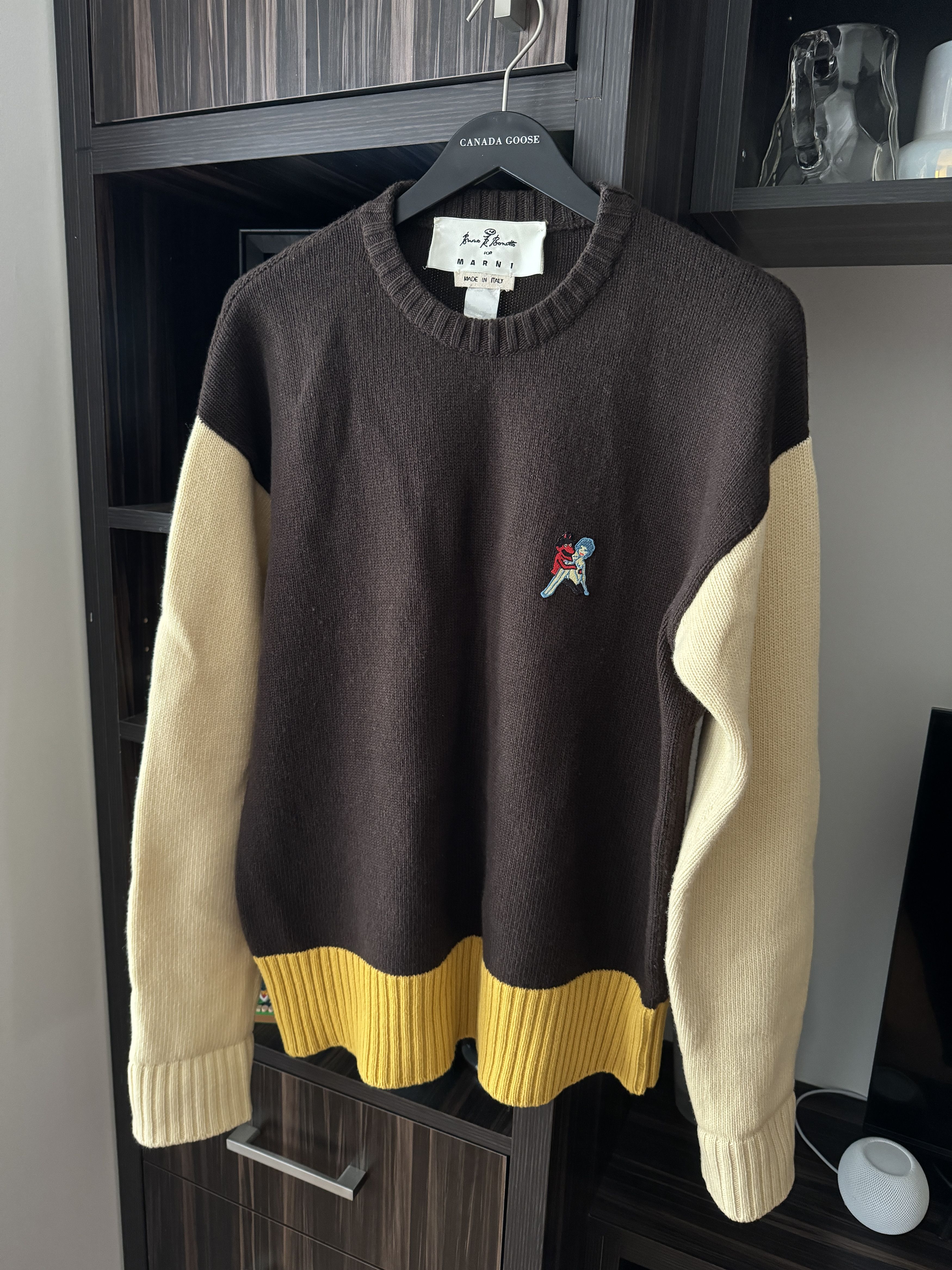 Marni Marni X Bruno Bozzetto Brown Wool Sweater Size US M / EU 48-50 / 2 - 1 Thumbnail