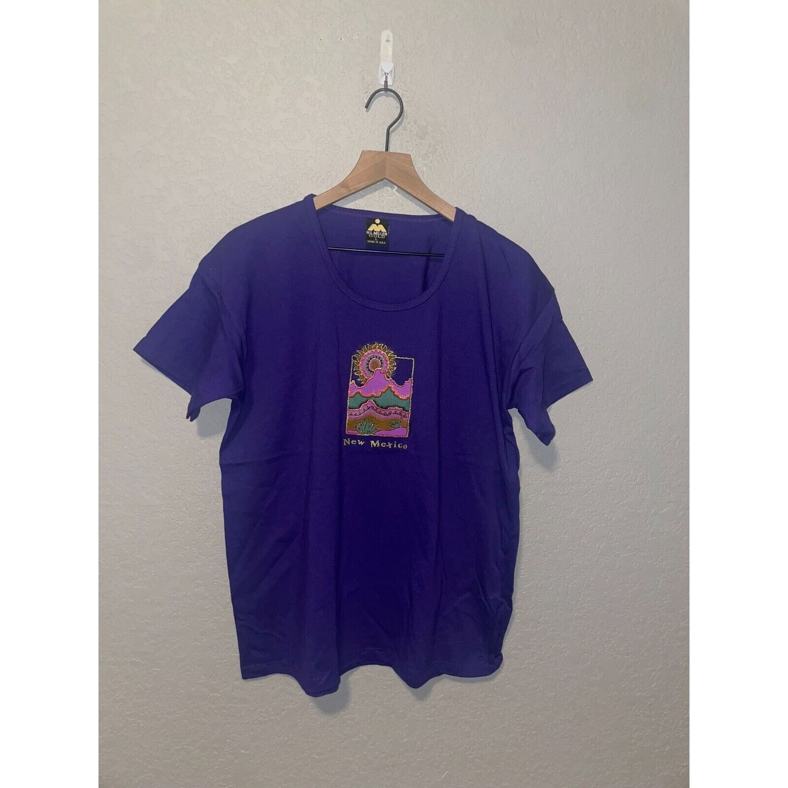 Vintage Women Vintage New Mexico Shirt Desert Purple Tee 90s large Size L / US 10 / IT 46 - 1 Thumbnail