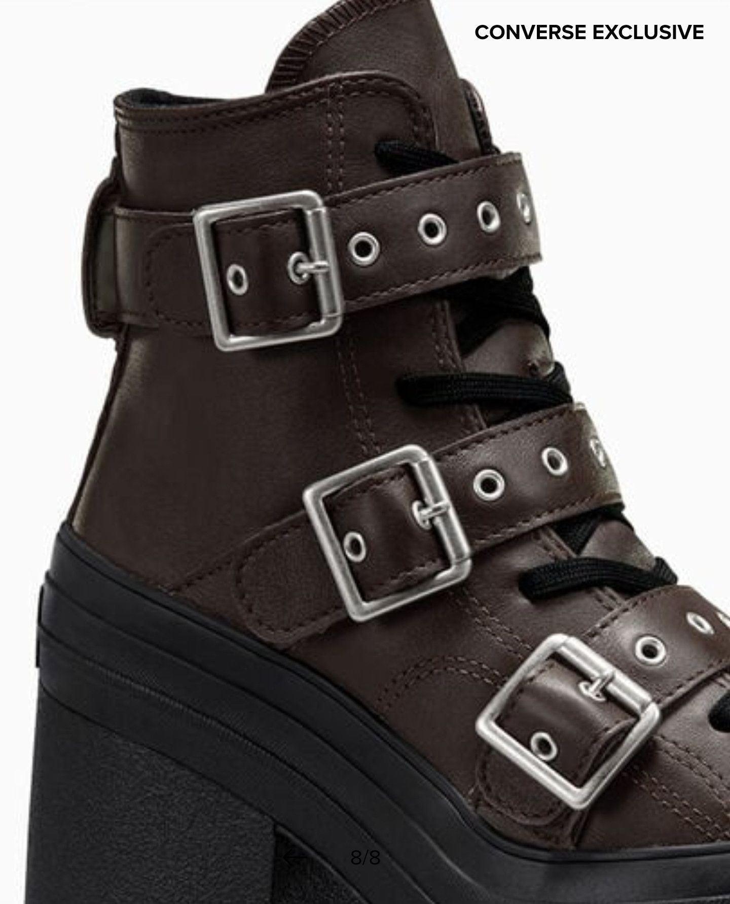 Converse CONVERSE Chuck 70 De Luxe Leather/Buckles High Top, Platform Size US 5.5 / IT 35.5 - 2 Thumbnail