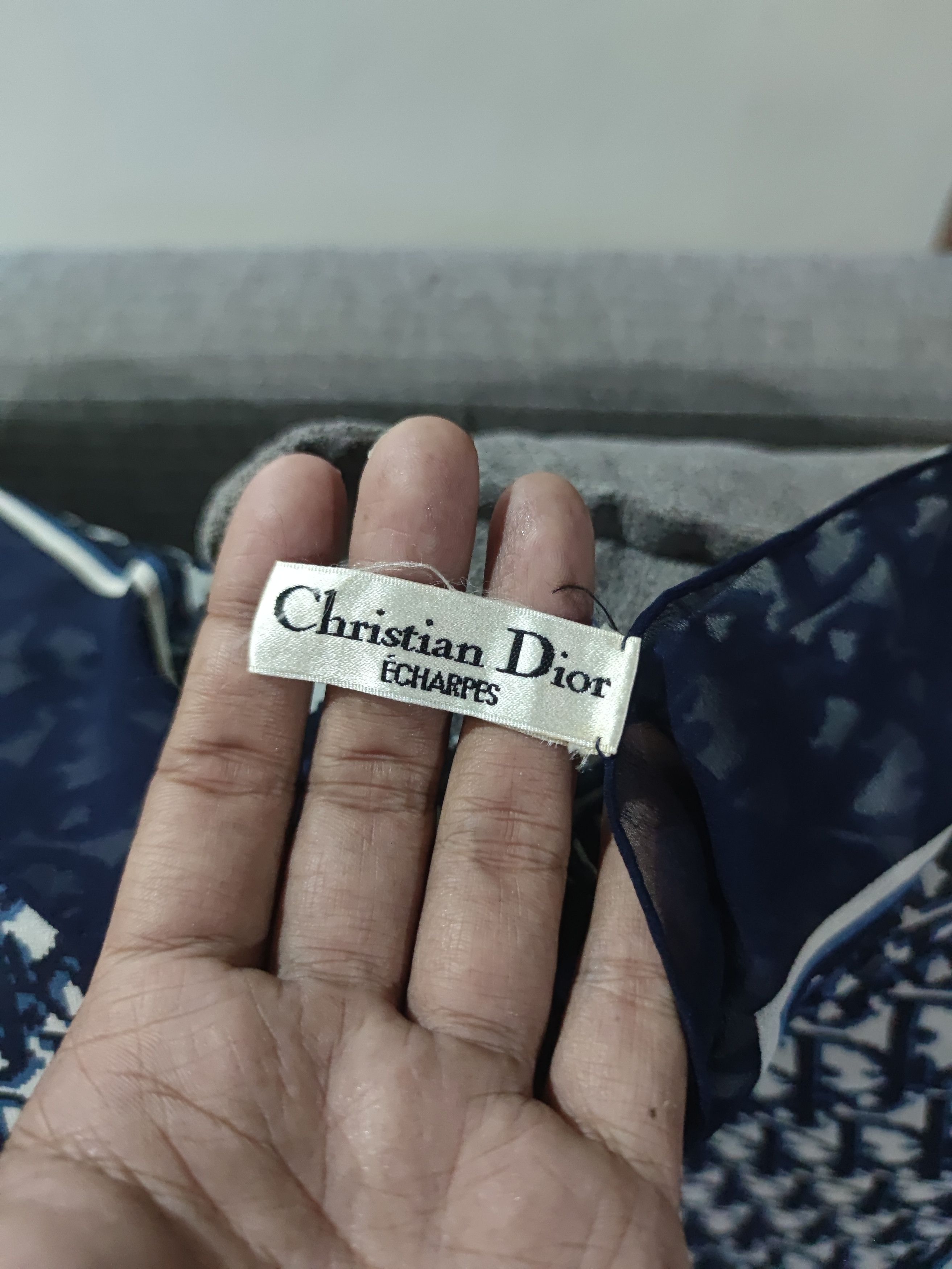 Dior Vintage Christian Dior Echarpes Monogram Silk Scarf Size ONE SIZE - 2 Thumbnail