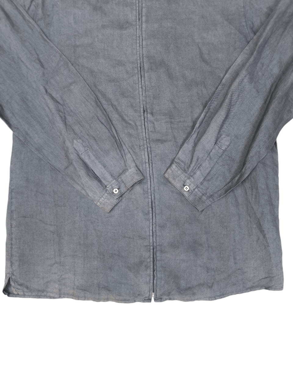 Ermenegildo Zegna × Vintage Vintage Linen Ziper Shirt ERMENEGILDO ZEGNA Size US L / EU 52-54 / 3 - 3 Thumbnail