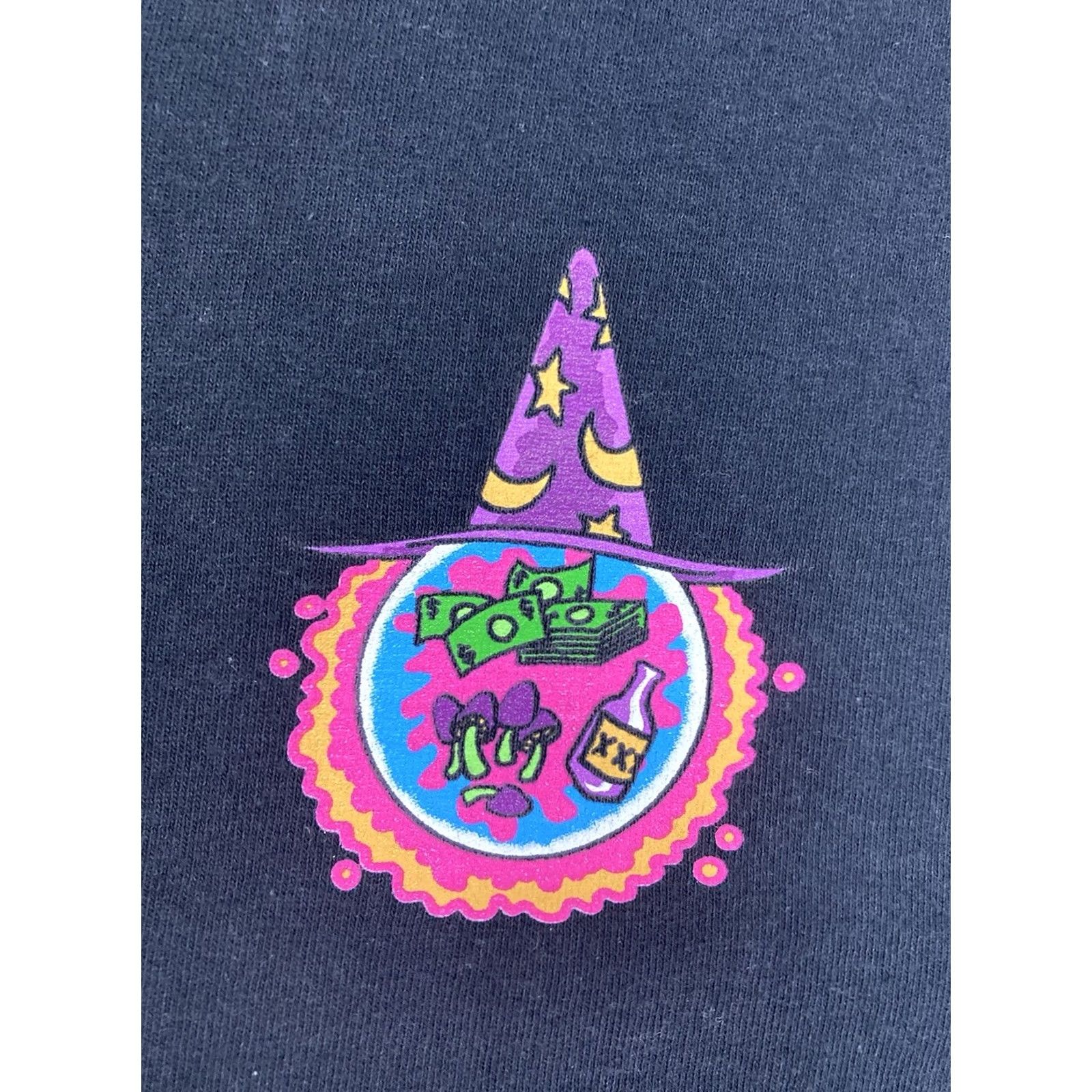 Vintage VINTAGE ALAB Magic Wizard Psychedelic Graphic T-shirt Men Medium Black Short Sleeve Size US M / EU 48-50 / 2 - 4 Thumbnail