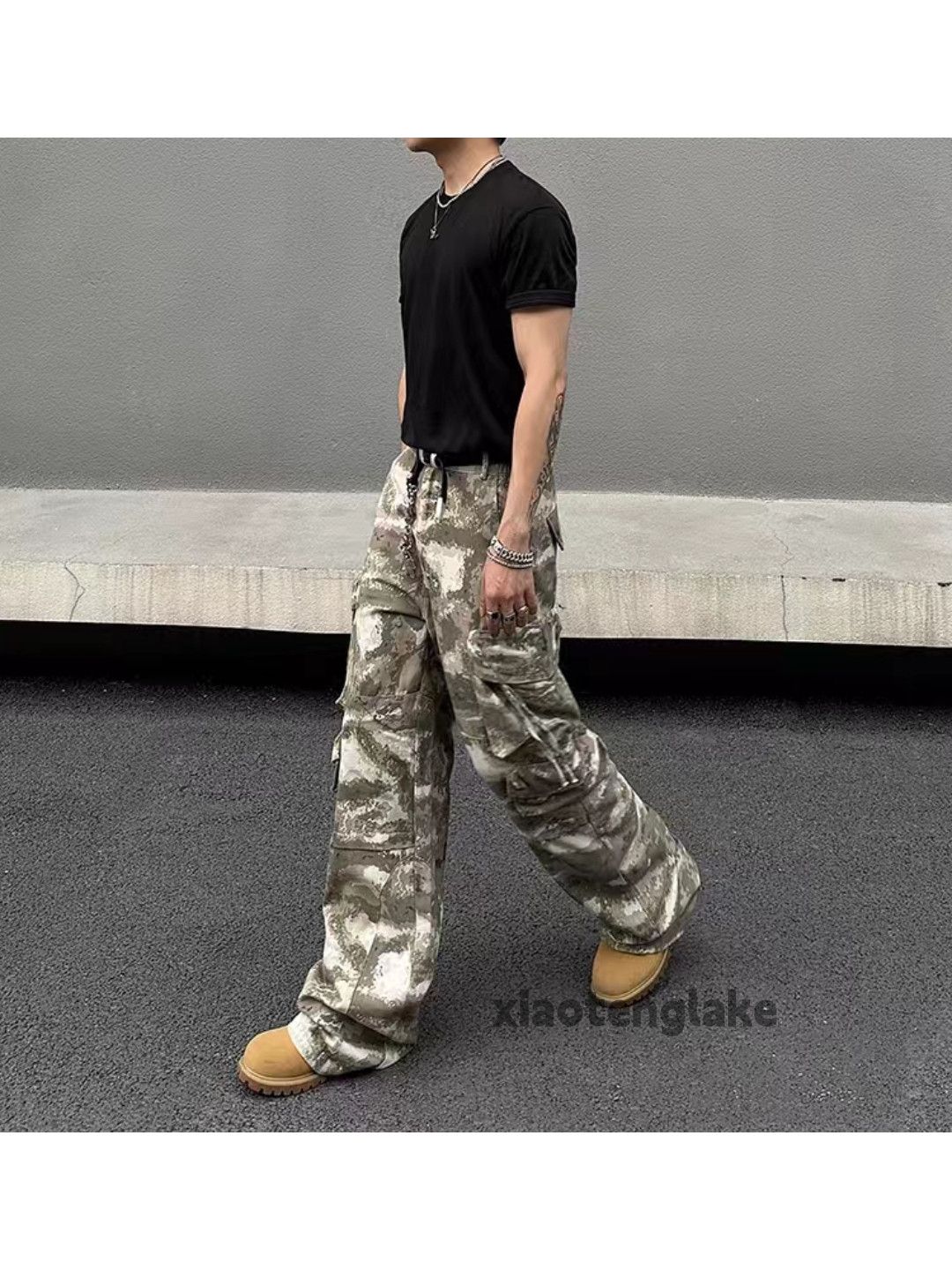 Designer × Vintage washed faded utility camo military baggy cargo pants Size US 34 / EU 50 - 3 Thumbnail