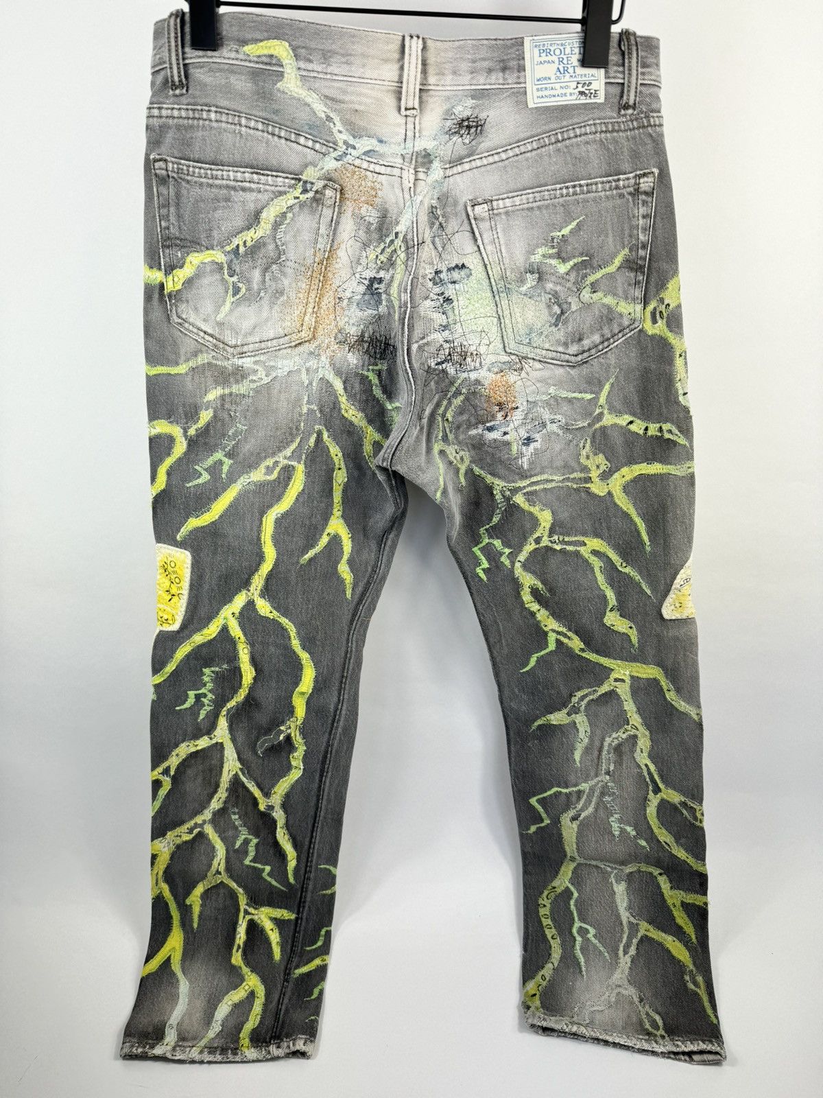 Proleta Re Art X ERI MEME 1/1 HAND MADE GLITCH TOON POKEMON RYDEEN JEANS Size US 32 / EU 48 - 2 Thumbnail