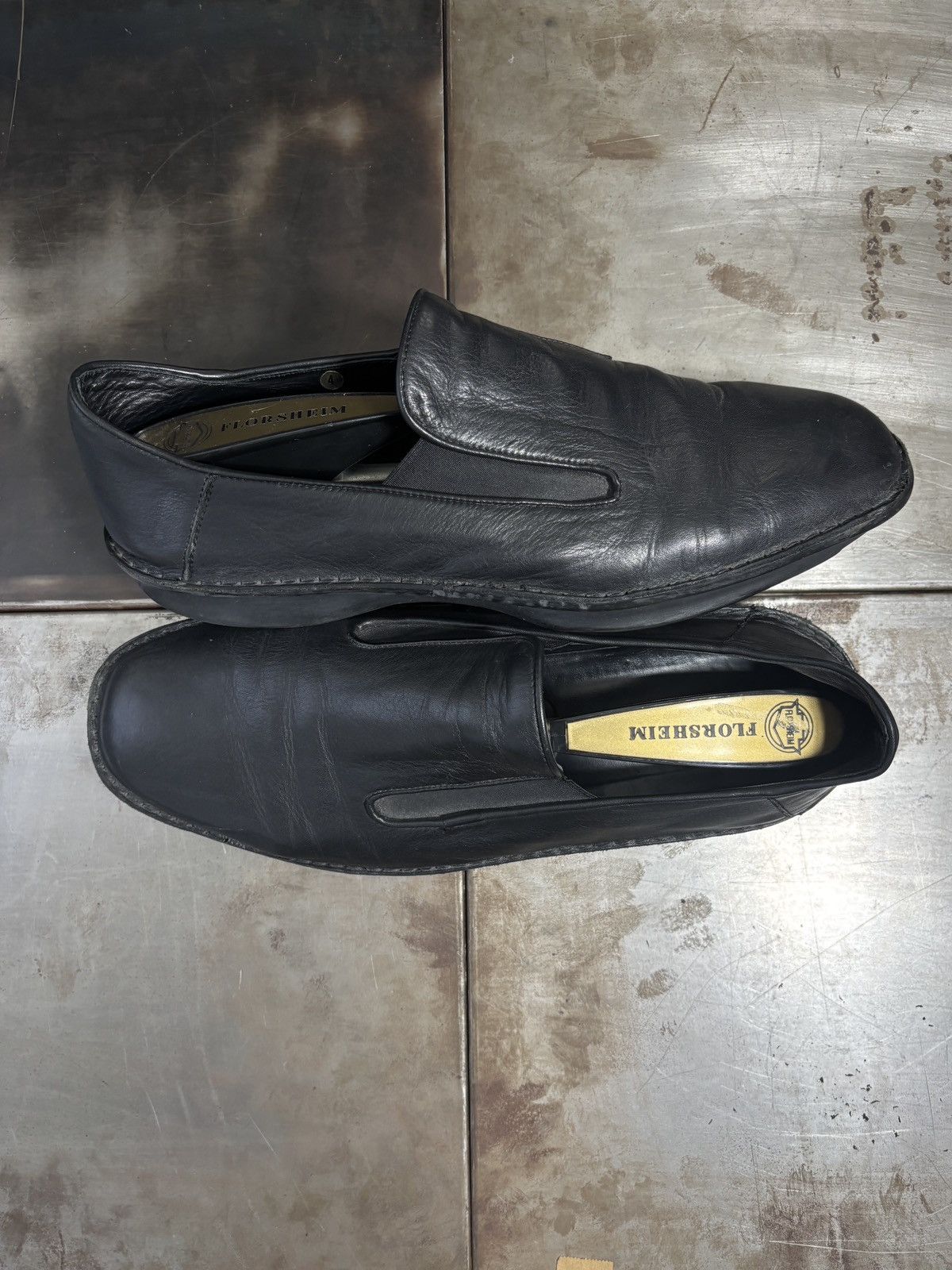 Bruno Bordese 2000s Clone by Bruno Bordese Leather Loafers Designer Square Size US 12 / EU 45 - 2 Thumbnail