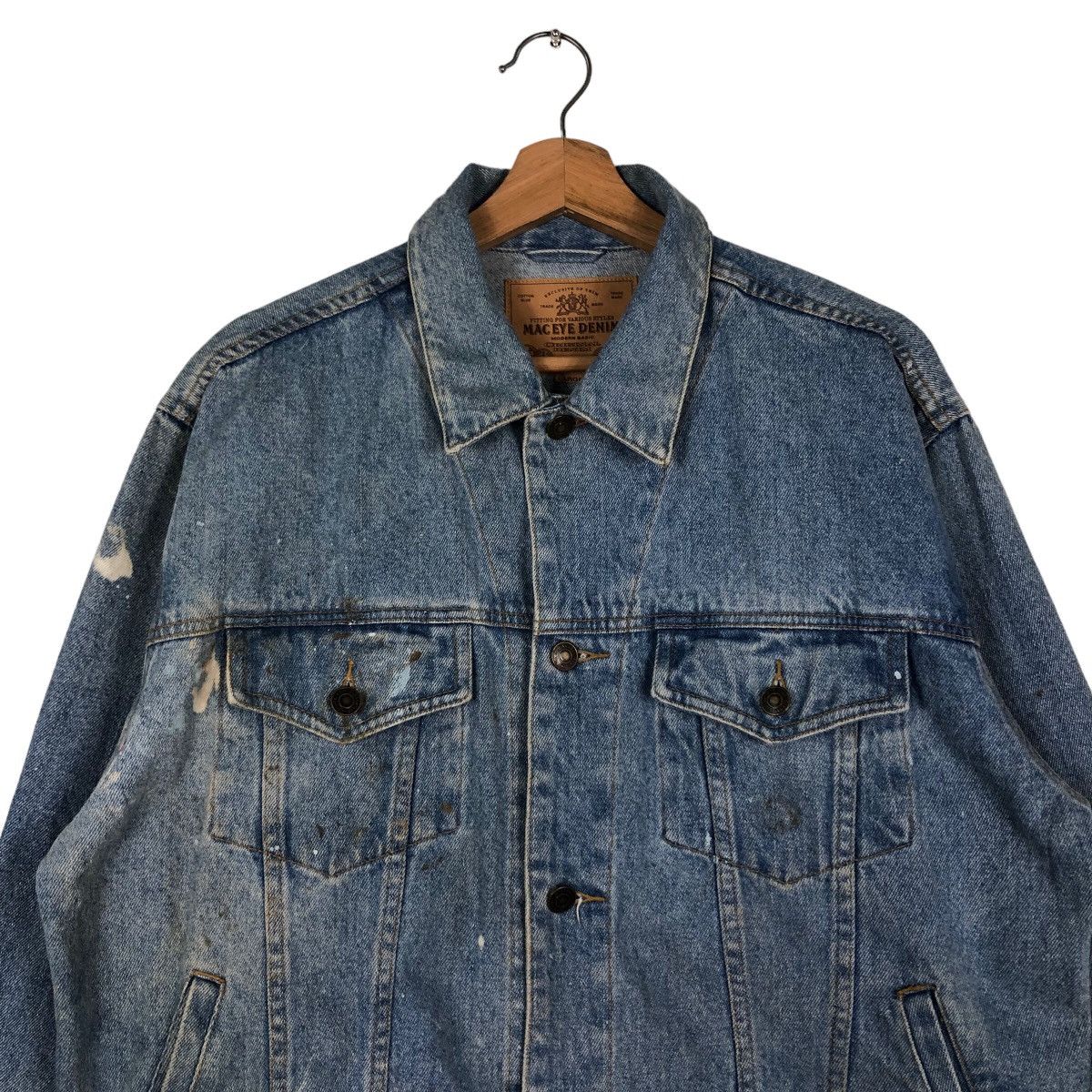 Japanese Brand 🔥Vintage Mac Eye Denim Trucker Biker Jacket Toyo Enterprise Size US L / EU 52-54 / 3 - 3 Thumbnail