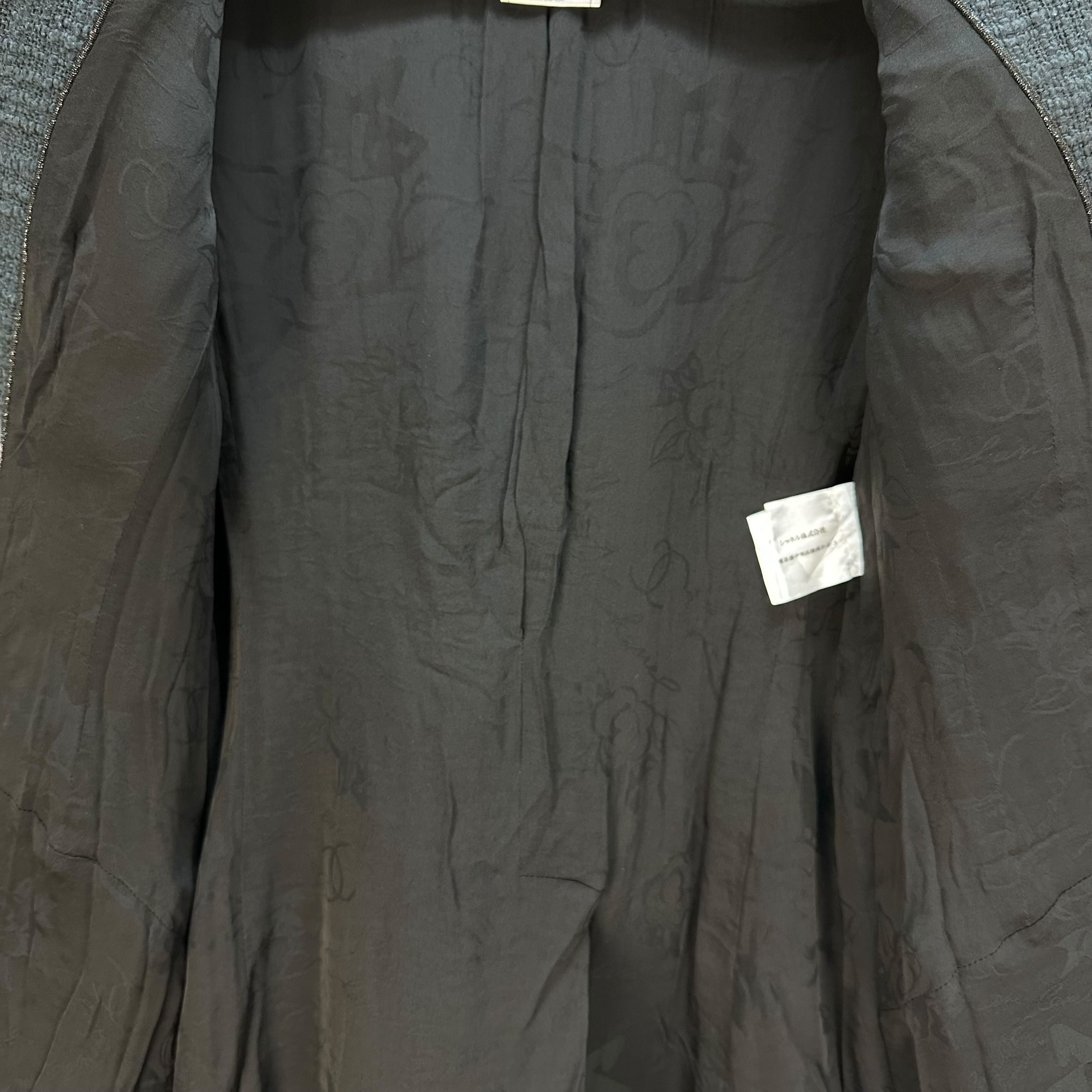 Chanel CHANEL Gray Tweed Jacket #A18-0426 Size S / US 4 / IT 40 - 8 Thumbnail