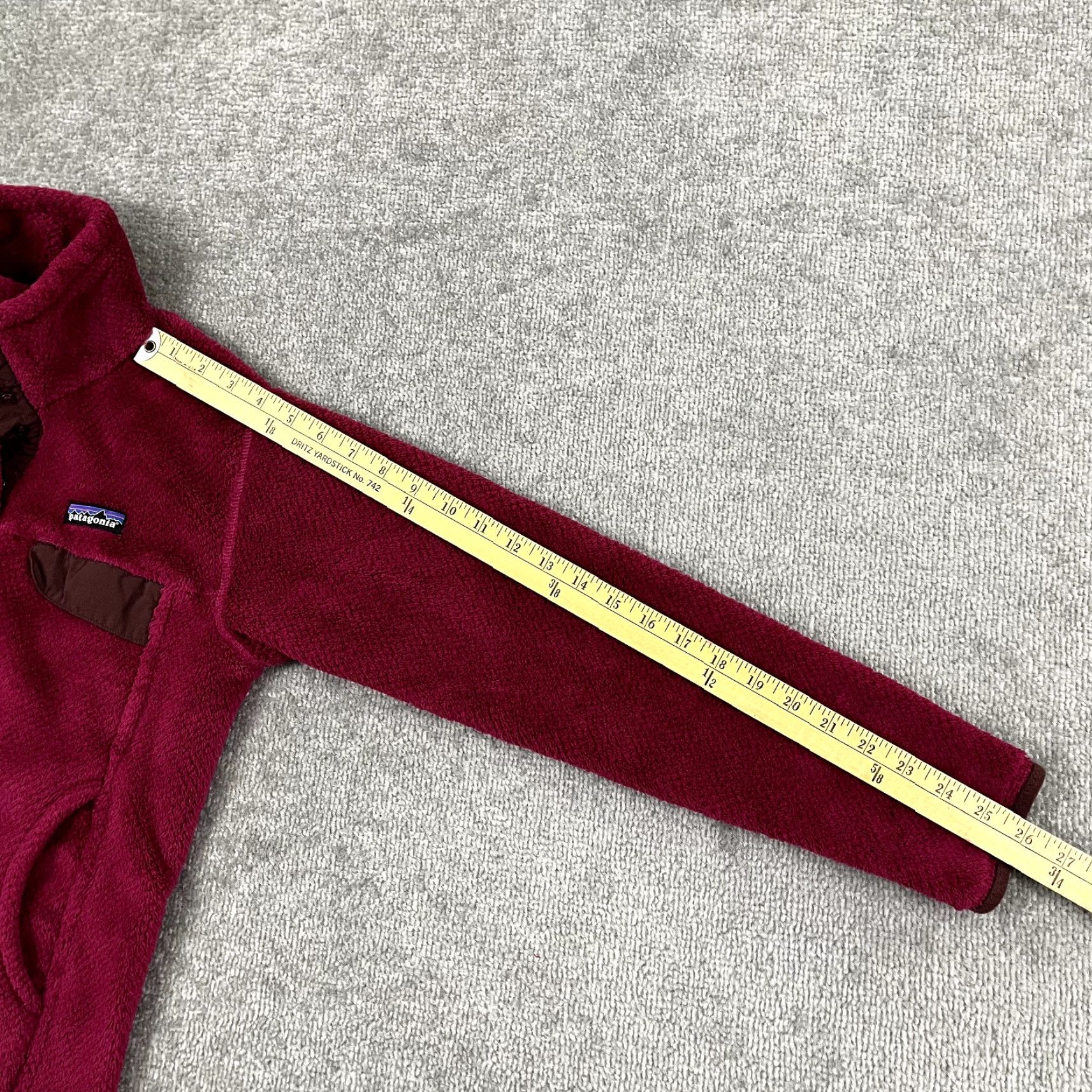Patagonia PATAGONIA Jacket Womens Small Retool Snap T Fleece Pullover Hike Berry Red 25442 Size S / US 4 / IT 40 - 6 Thumbnail