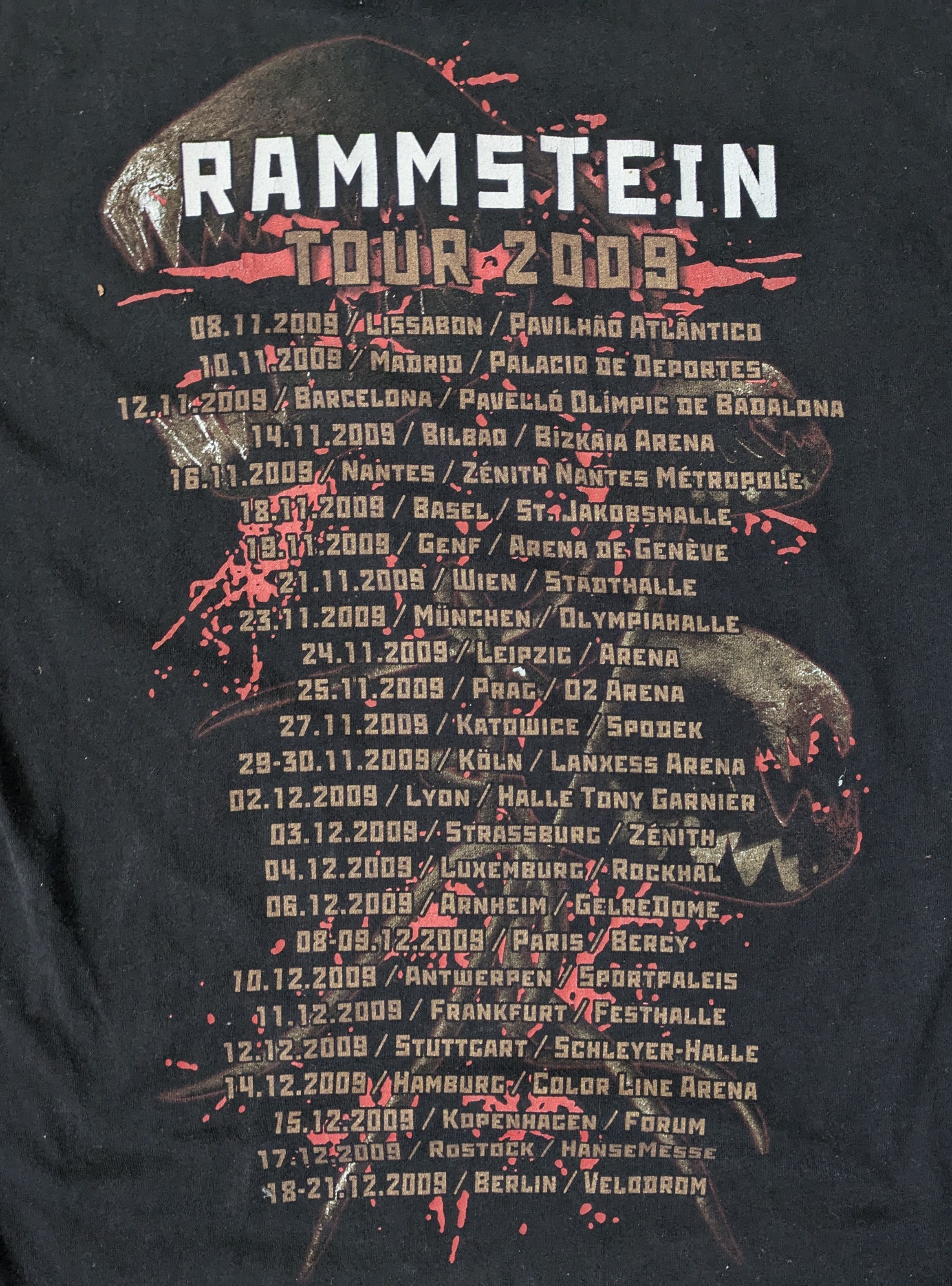 Band Tees RAMMSTEIN Liebe Ist Fur Alle Da 2009 TOUR T-Shirt Size US M / EU 48-50 / 2 - 4 Thumbnail
