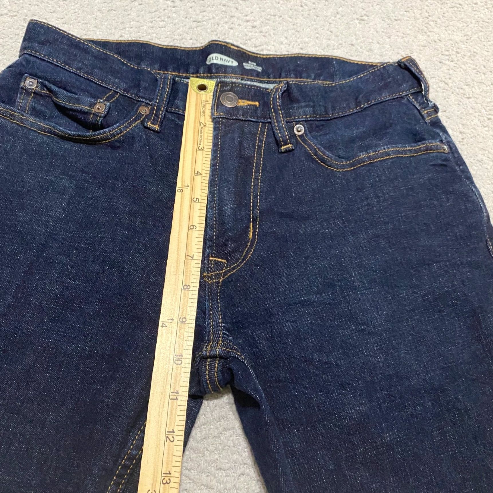 Old Navy Old Navy Jeans Mens 30x30 Blue Denim Dark Wash Slim Fit Straight Leg Mid Rise Shirt Mens Jeans Blue Dark Wash Classic Denim Slim Straight 30x30 Mens Size US 30 / EU 46 - 7 Thumbnail