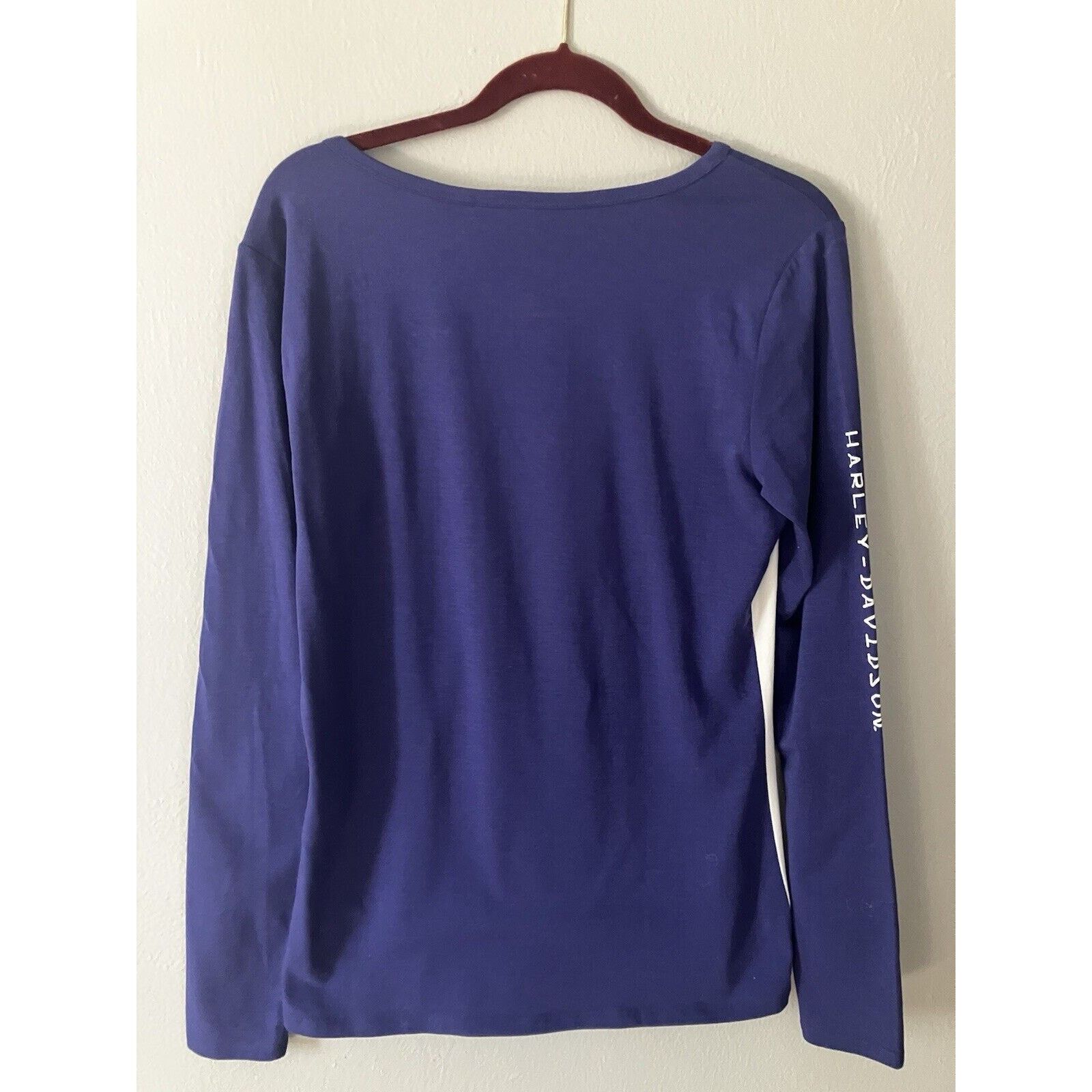 Prana Harley-Davidson Womens Long Sleeve Purple Shirt Small NWOT Size S / US 4 / IT 40 - 2 Thumbnail
