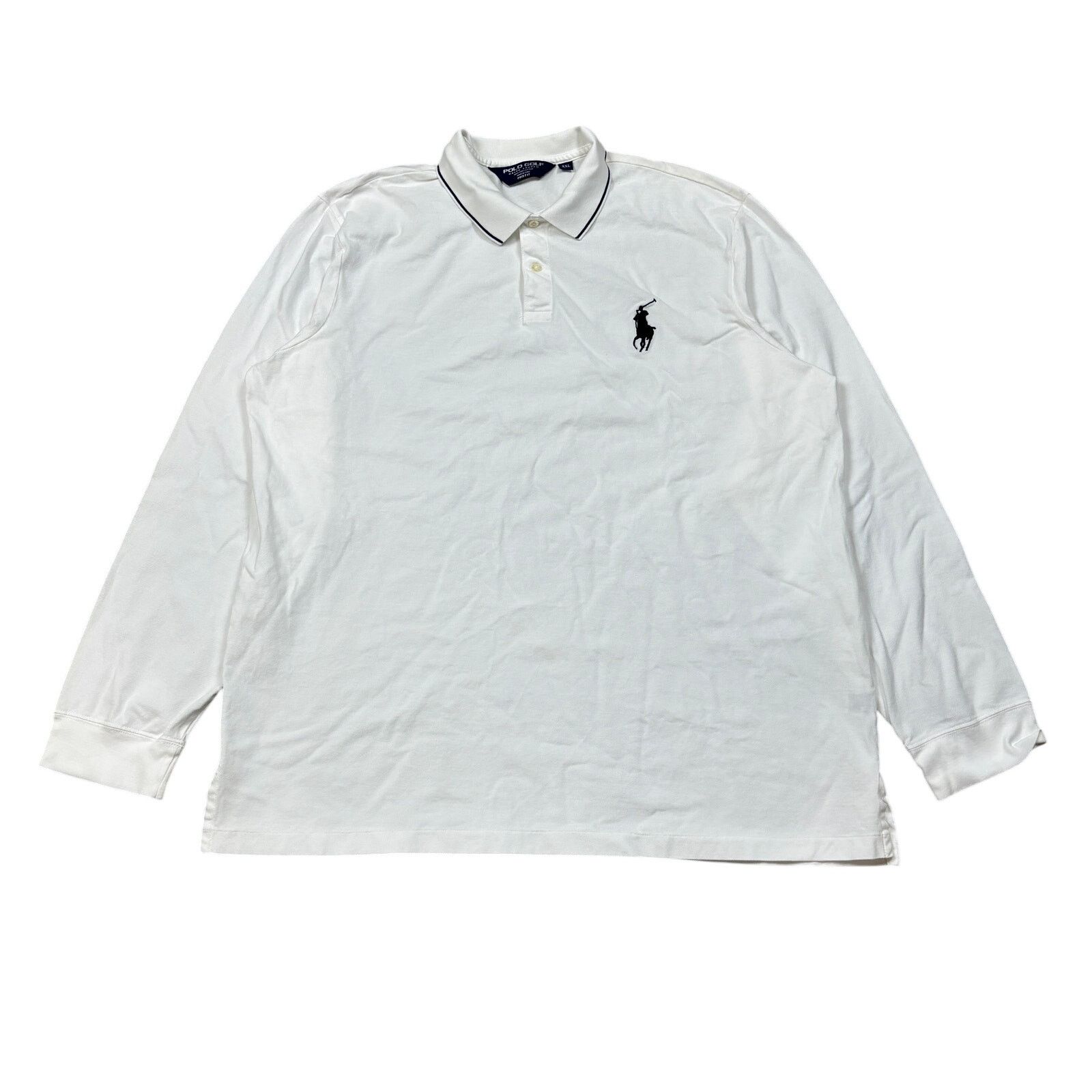 RLX Ralph Lauren × Vintage Vintage Polo Golf Pima Cotton Pro Fit Long Sleeve Polo 2XL Size US XXL / EU 58 / 5 - 1 Thumbnail