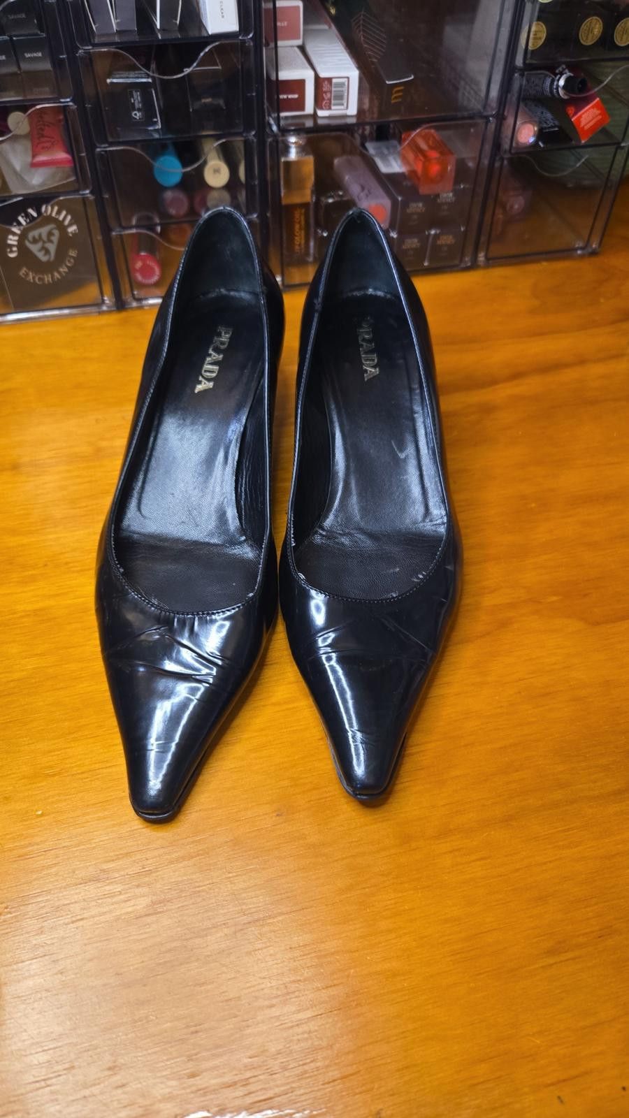 Prada Prada Kitten-heel Pointed toe Pumps Size 37 1/2 (7-7 12) Size US 7 / IT 37 - 2 Thumbnail