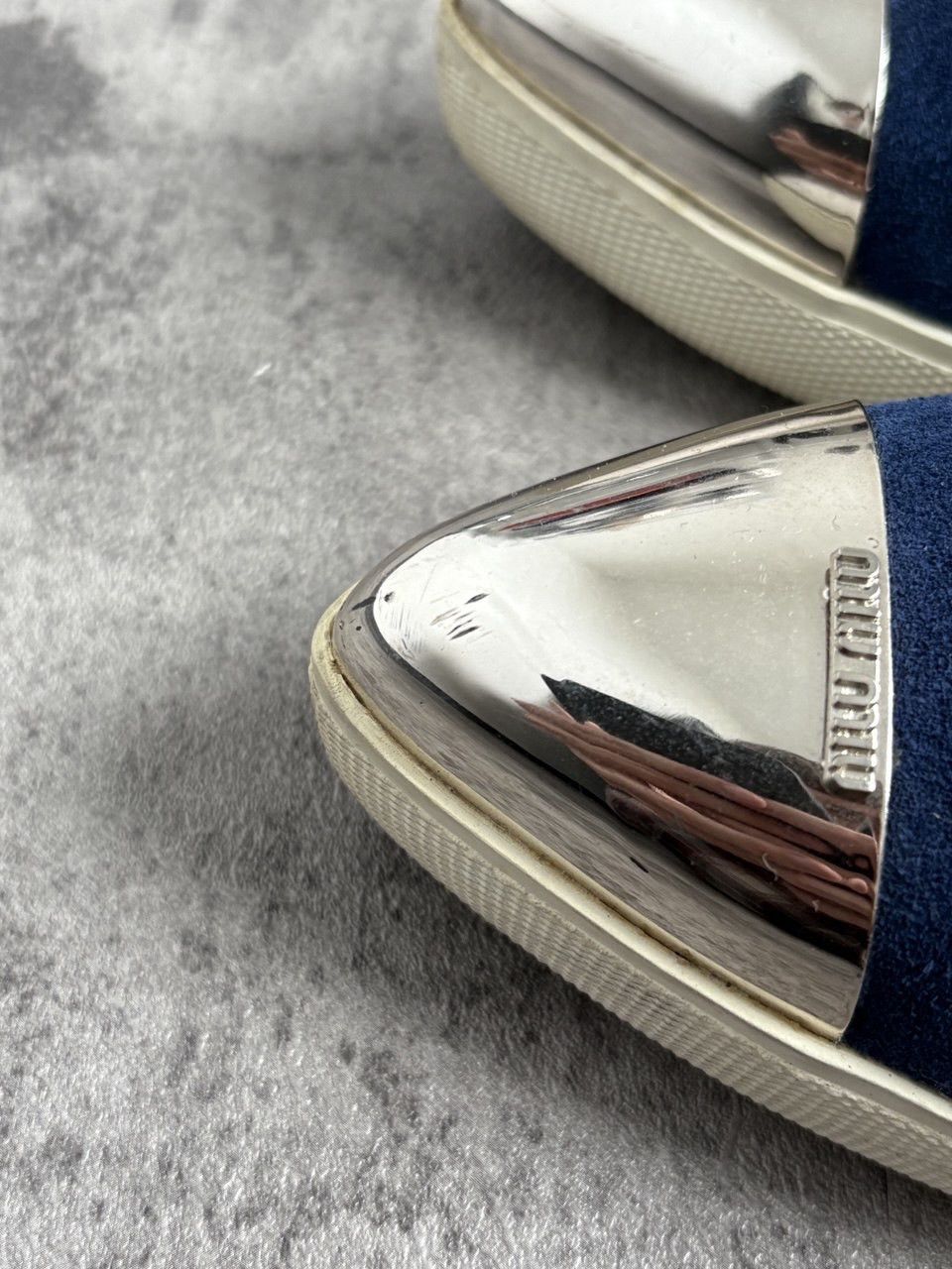 Miu Miu MIU MIU Metal Cap Toe Slip On Shoes Size US 6 / IT 36 - 14 Thumbnail