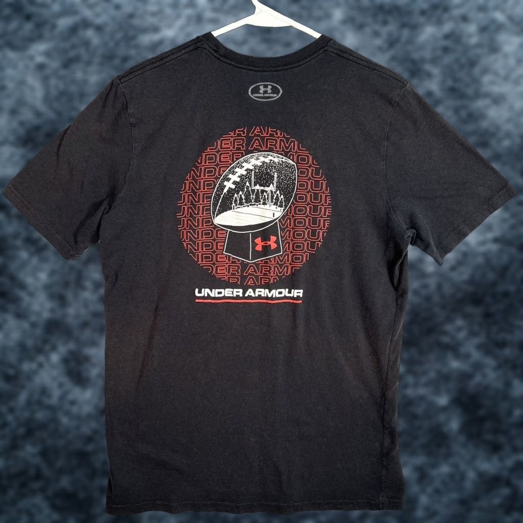 Under Armour VINTAGE Under Armour Football T-Shirt Adult Medium Black Mens Size US M / EU 48-50 / 2 - 1 Thumbnail