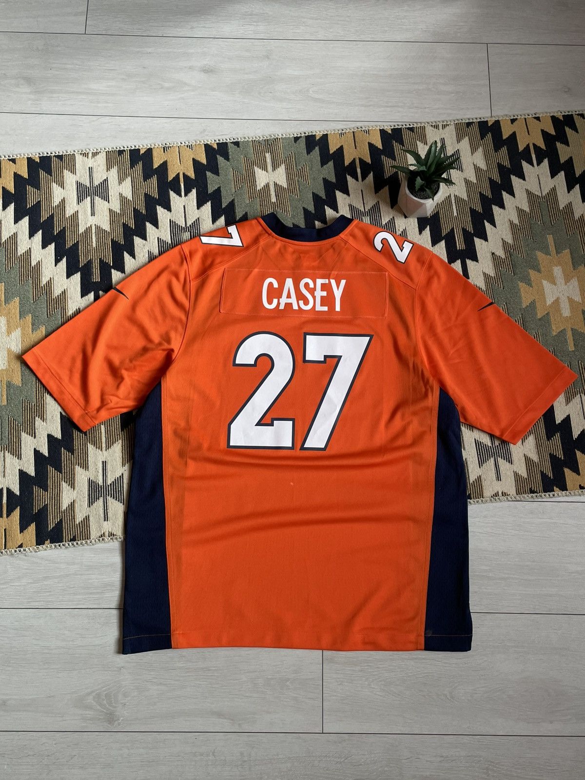 NFL × Nike Vintage Nike NFL Broncos #27 Casey Jersey Size US L / EU 52-54 / 3 - 2 Thumbnail