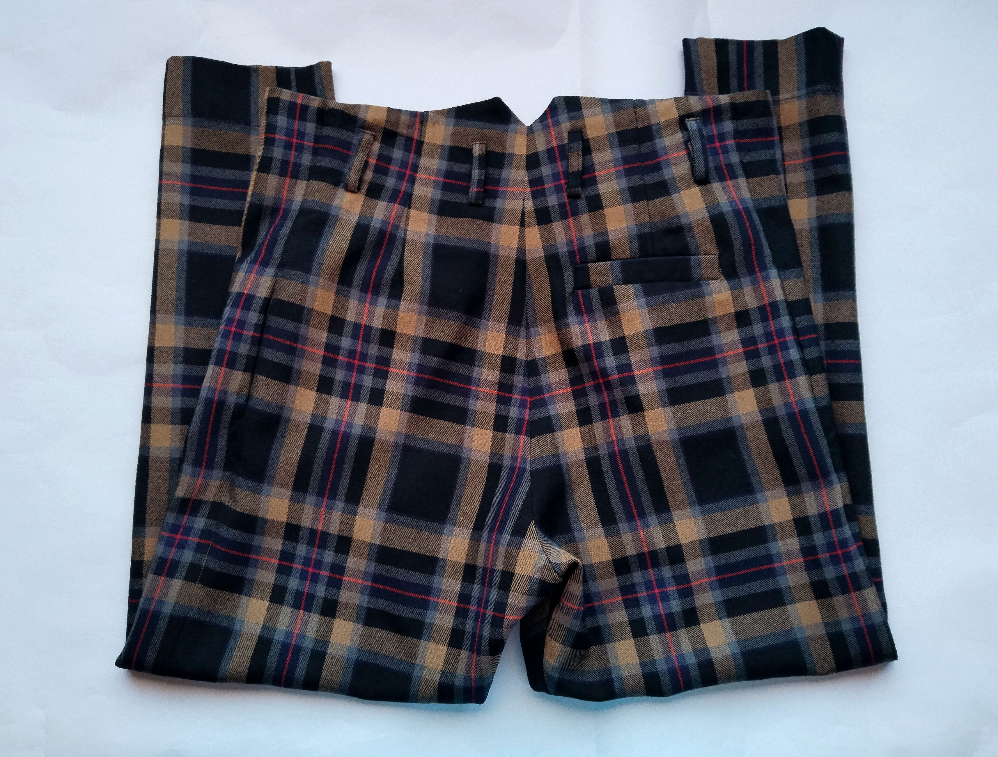 Vivienne Westwood Paper bag drop crotch tartan wool pants Size 26" / US 2 / IT 38 - 10 Thumbnail