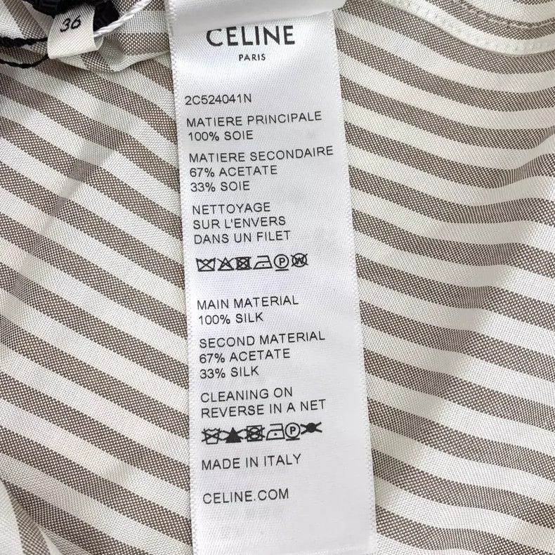 Celine Celine Striped Silk Long Sleeve ButtonUp Shirt Size US XS / EU 42 / 0 - 7 Thumbnail