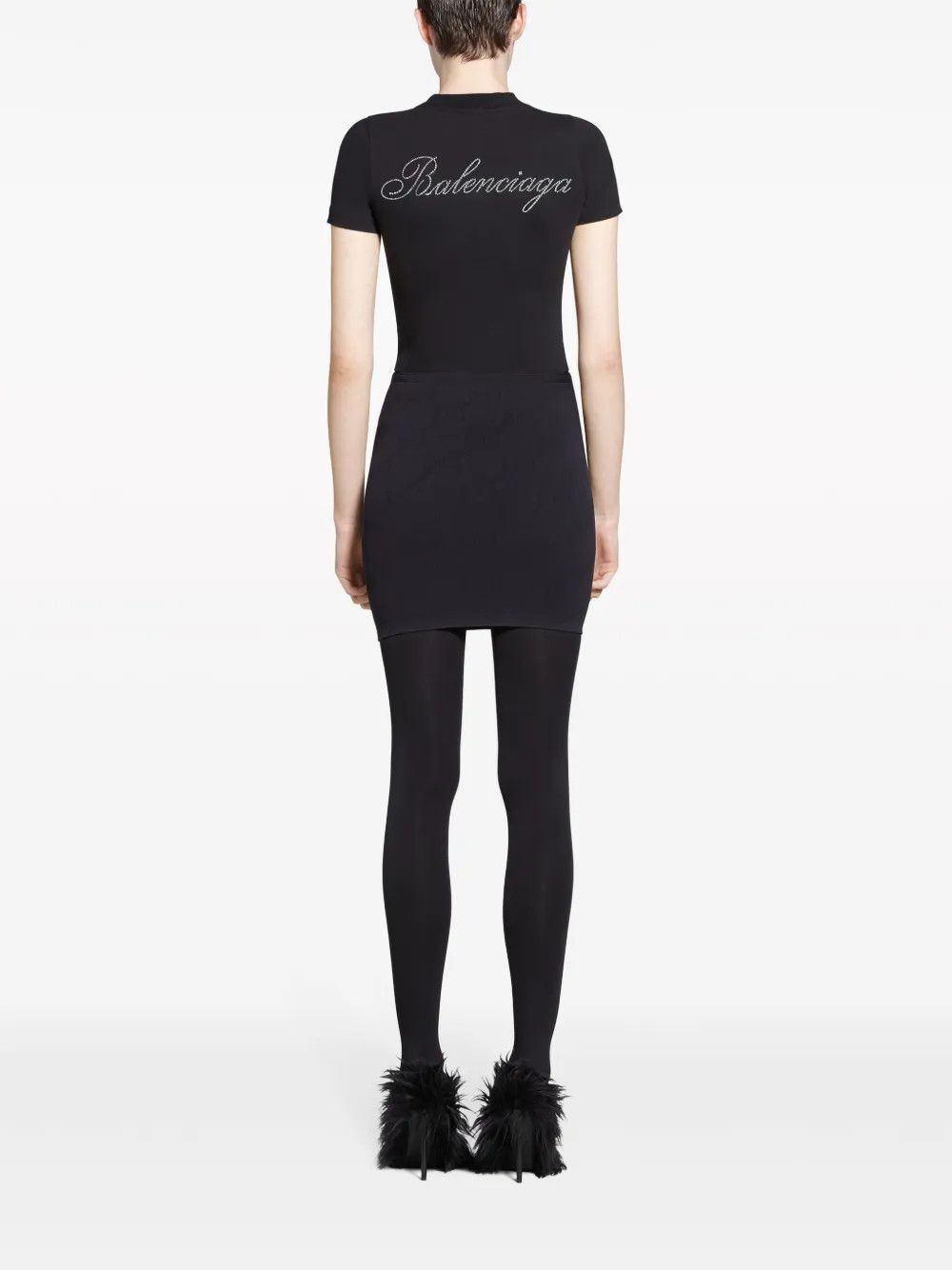 Balenciaga o1srvl11e1025 Handwritten T-Shirt Fitted in Black Size M / US 6-8 / IT 42-44 - 4 Thumbnail