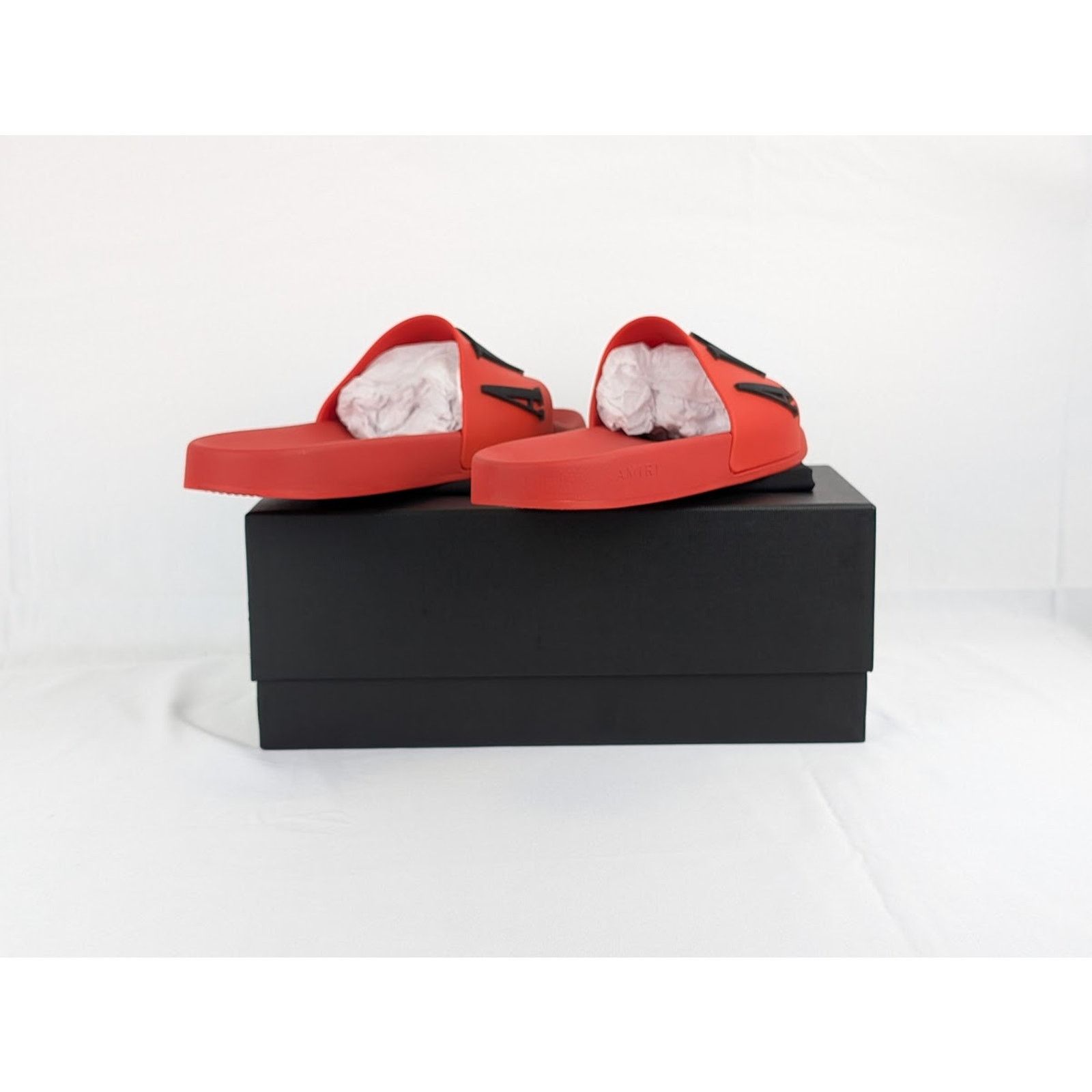 Amiri o1rshd1 Q: 2 / Logo Pool Slide in Red/Black Size US 10 / EU 43 - 10 Thumbnail