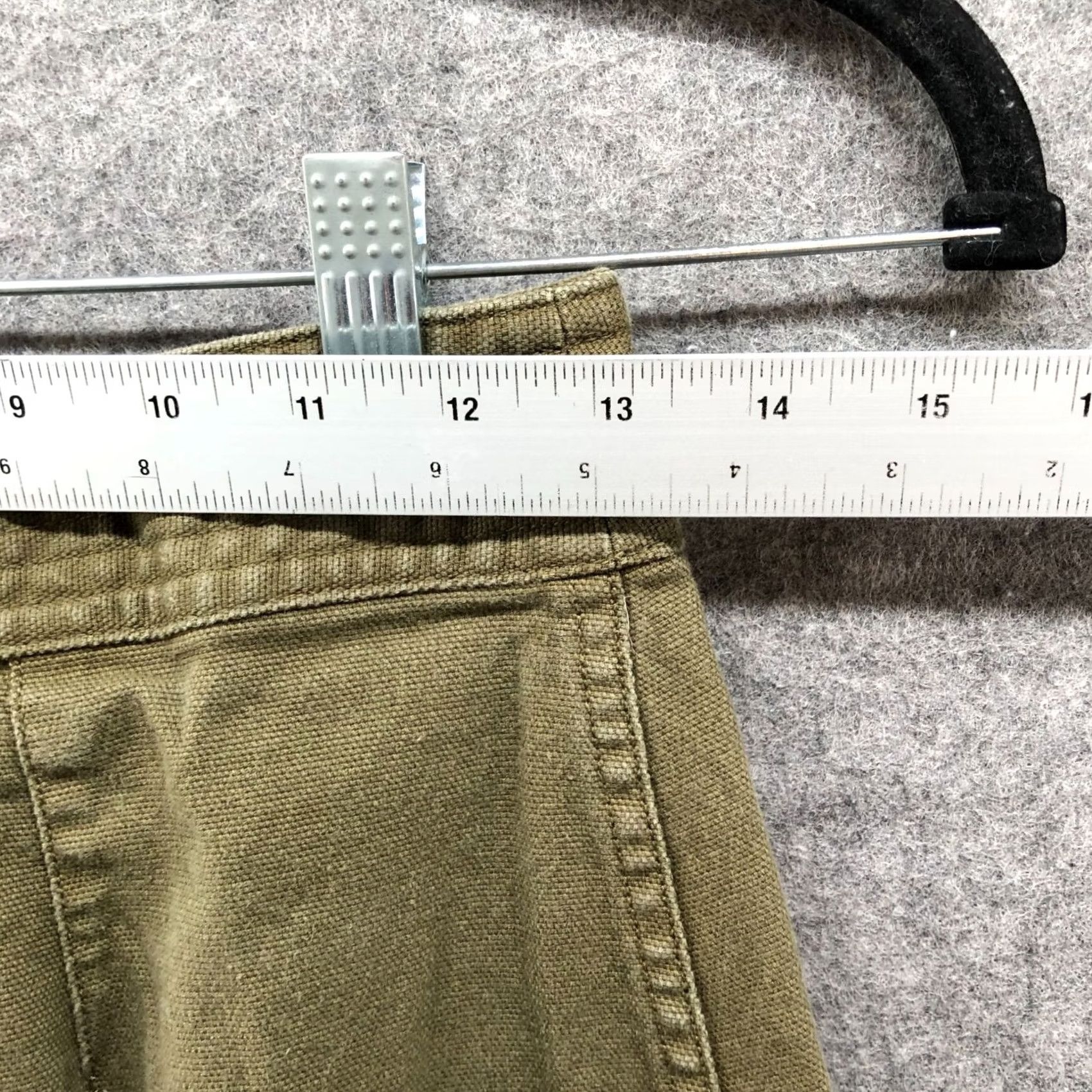 Madewell Madewell A-Line Mini Skirt Womens 00 Kale Army Green Button Front Raw Hem Size 24" / US 00 / IT 34 - 5 Thumbnail