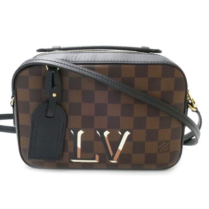 Louis Vuitton Damier Ebene Santa Monica Canvas Shoulder Bag