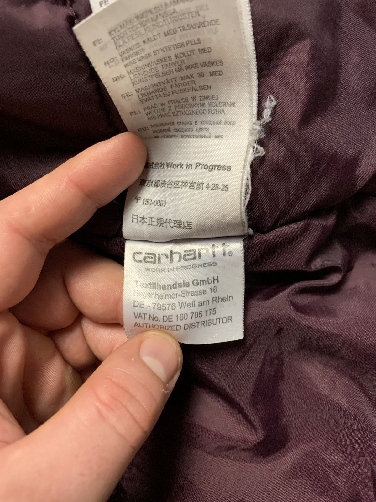 Carhartt × Carhartt Wip Carhartt Burgundy Parka jacket Size US M / EU 48-50 / 2 - 12 Thumbnail