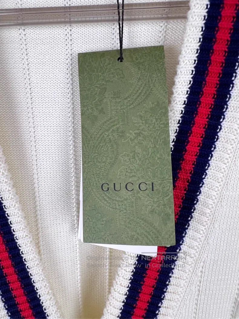 Gucci Gucci Embroidered double G logo striped gold buckle knitte Size XL / US 12-14 / IT 48-50 - 6 Thumbnail