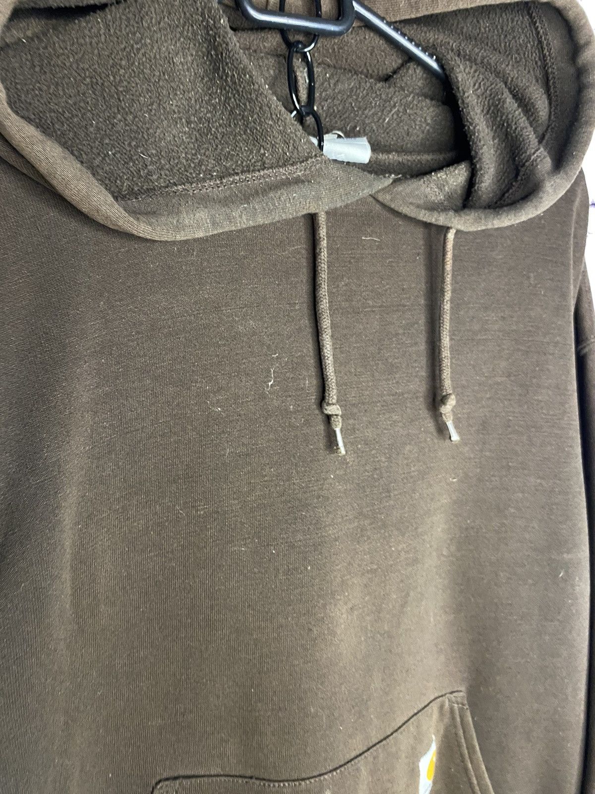 Carhartt Men's brown Carhartt overprint logo hoodie distressed Size US S / EU 44-46 / 1 - 6 Thumbnail