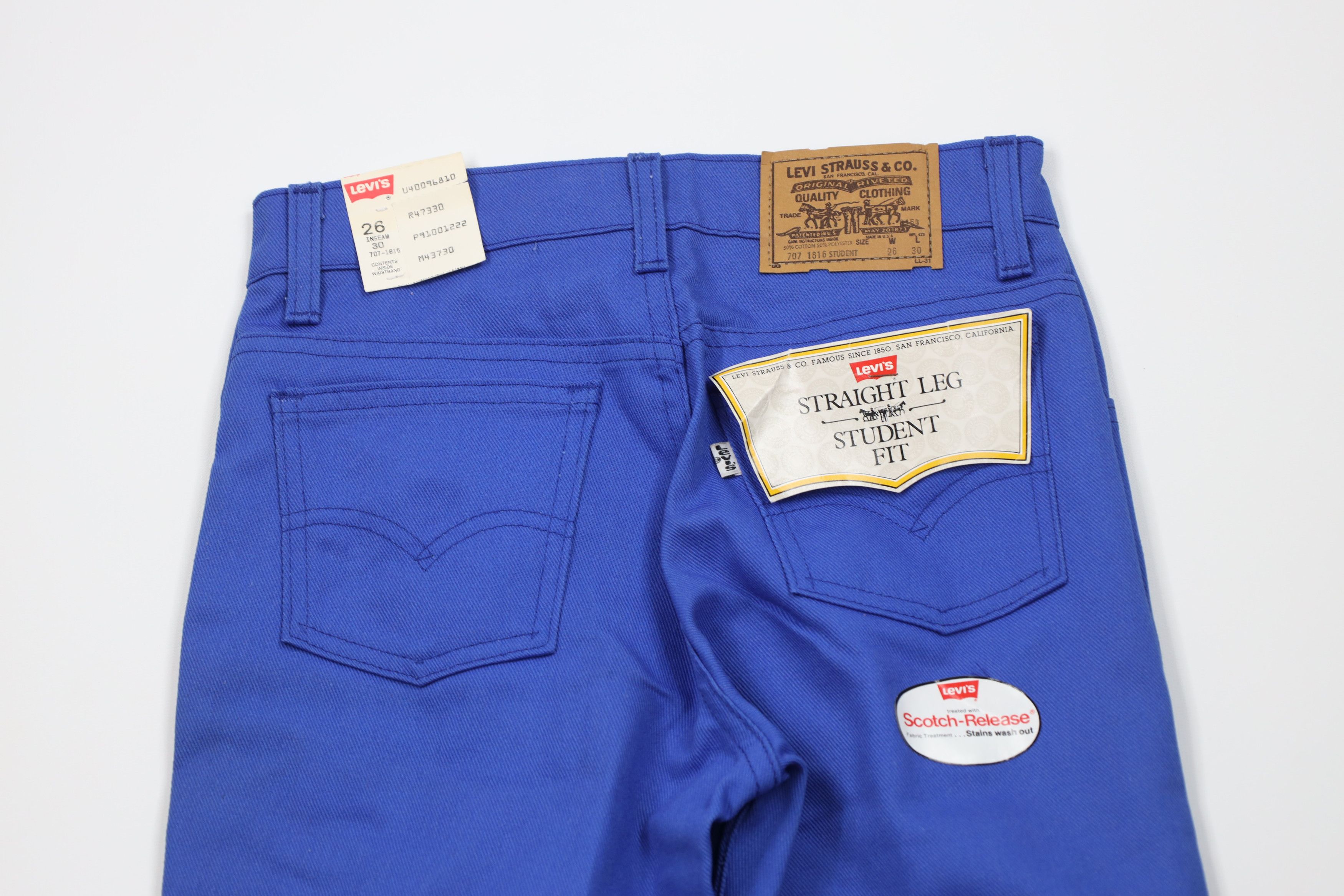 Levi's Deadstock Vintage 80s Levis Student Fit Straight Leg Jeans Size 26" / US 2 / IT 38 - 15 Thumbnail