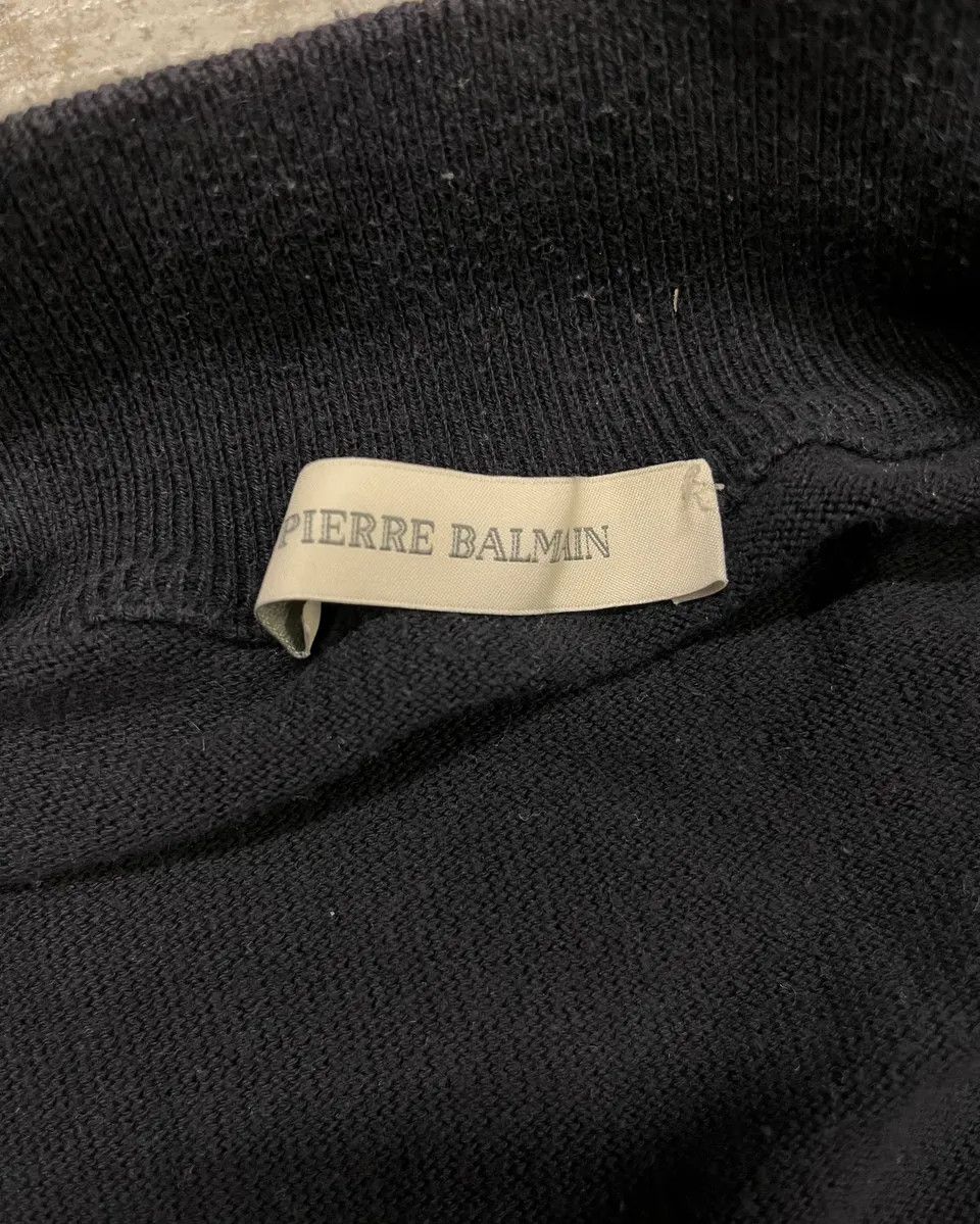 Pierre Balmain Pierre Balmain Navy & Orange Contrast Stitch Cardigan Size S / US 4 / IT 40 - 10 Thumbnail
