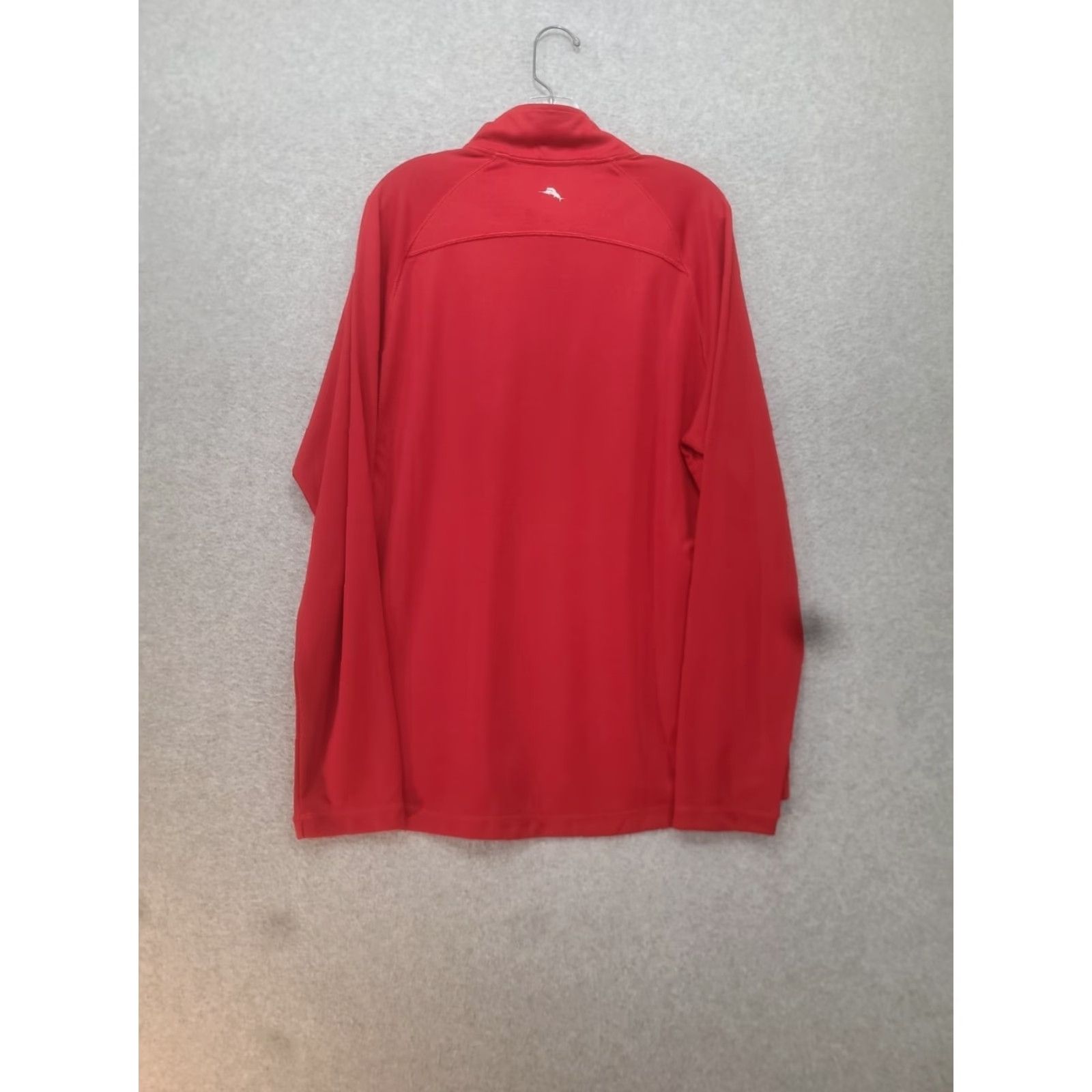 Tommy Bahama Tommy Bahama Sweatshirt Men's L Red 1/4 Zip Long Sleeve Pullover Stretch Casual USA Theme Logo Embroidered, Knit, Polyester Rayon Size US L / EU 52-54 / 3 - 4 Thumbnail