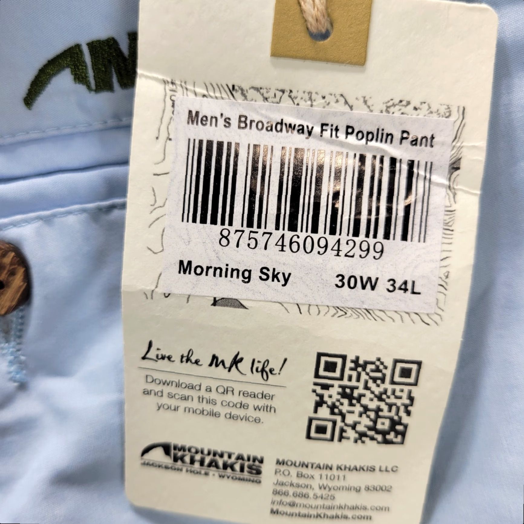Mountain Khakis VINTAGE Mountain Khakis Broadway Fit Poplin Pants Light Blue Men's 30 Pants NWT Size US 30 / EU 46 - 7 Thumbnail