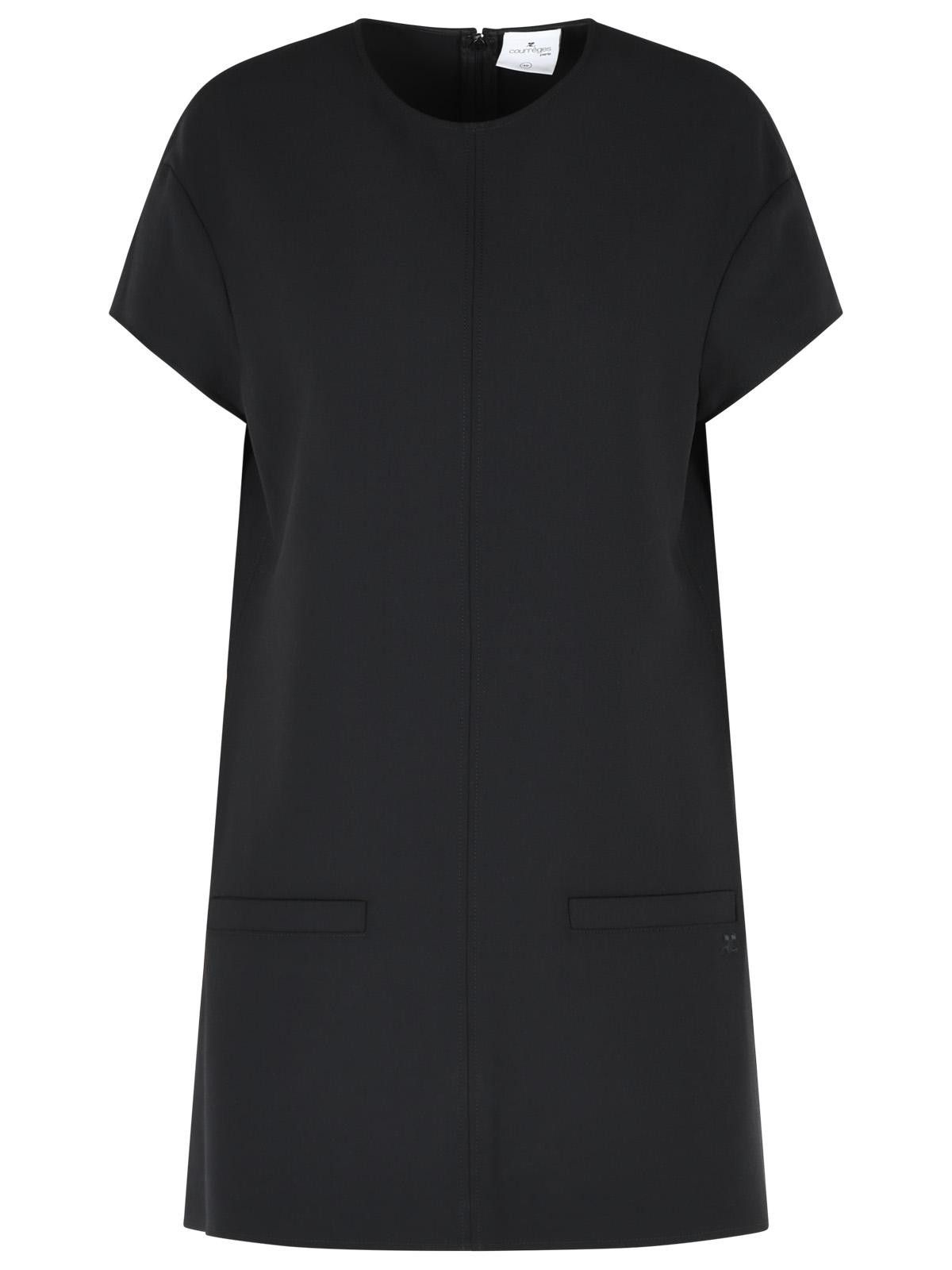 Courreges COURREGES 'Heritage' Black Wool Blend Dress Size S / US 4 / IT 40 - 1 Thumbnail