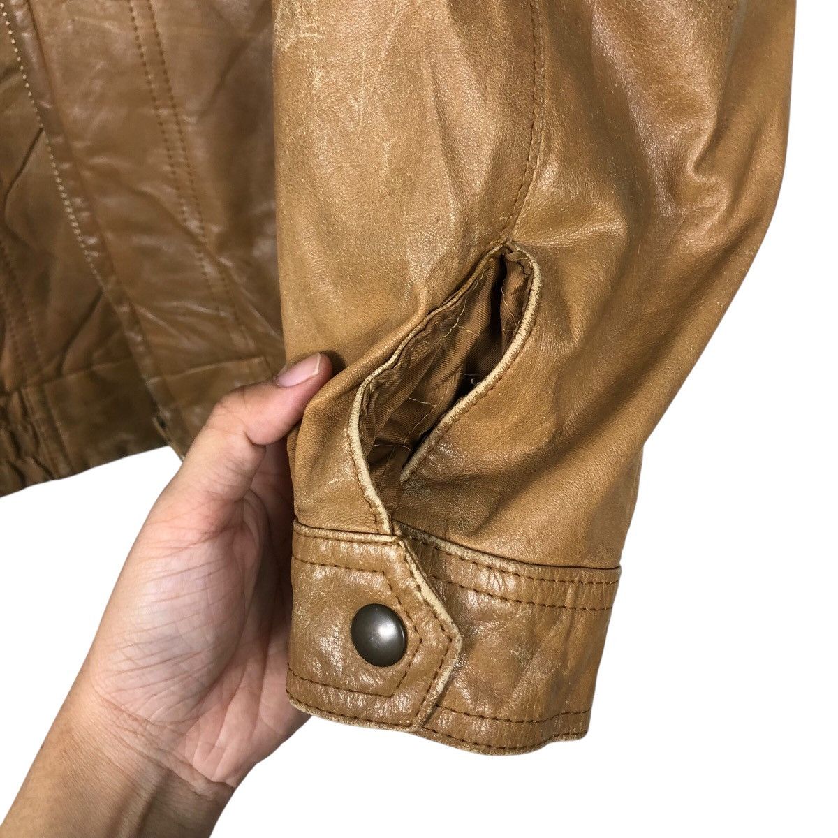 Japanese Brand 📌Vintage Biker Leather Jacket Unknown Brand Issey Miyake Size US L / EU 52-54 / 3 - 16 Thumbnail