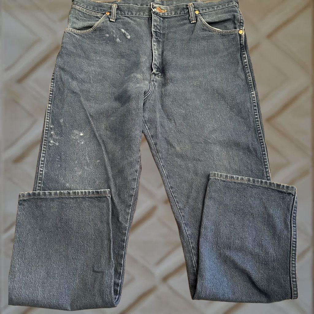Wrangler VINTAGE Wrangler Jeans Cowboy Bootcut 38x32 Denim USA Made 13MWZK Blue Mens Size US 38 / EU 54 - 1 Thumbnail