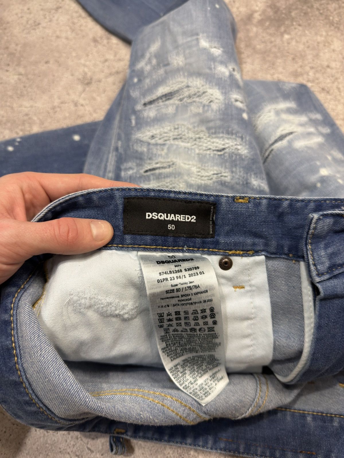 Dsquared2 Dsquared2 Distressed Skinny Jeans Size US 34 / EU 50 - 12 Thumbnail