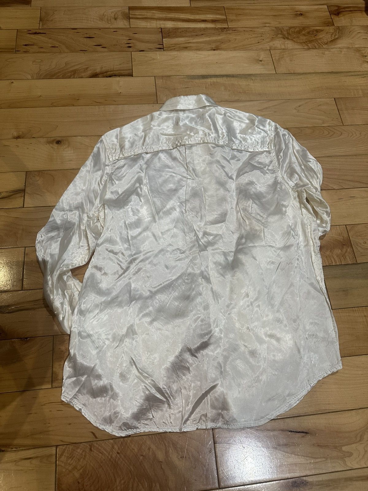 Comme des Garcons Black CDG Silk Cupra Long Sleeve Button Up Shirt Size US S / EU 44-46 / 1 - 3 Thumbnail