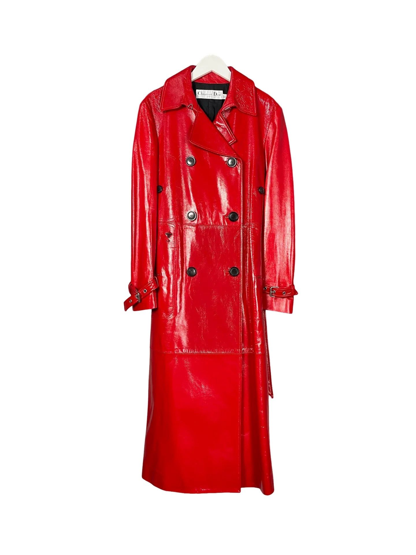 Dior Dior Red Leather Bee Embroidered Coat Size 34 Size XS / US 0-2 / IT 36-38 - 1 Thumbnail