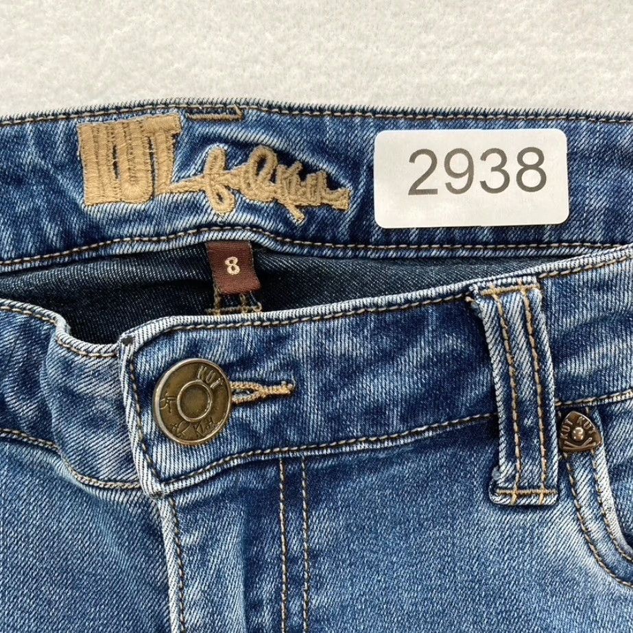 Vintage KUT from the Kloth Womens Size 8 Denim Skinny Jeans Distressed Medium Wash Blue Cotton Blend Stretch Jeans Womens 8 Size 30" / US 8 / IT 44 - 4 Thumbnail