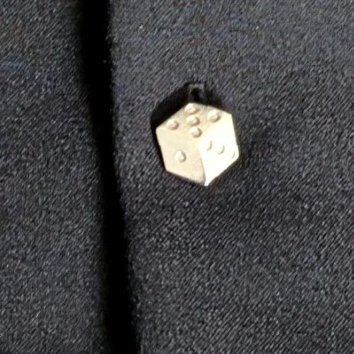Vintage Vtg Johnny Suede Mens Dice Button Shirt Flames L Black Bowling Shirt USA Made Size US L / EU 52-54 / 3 - 4 Thumbnail