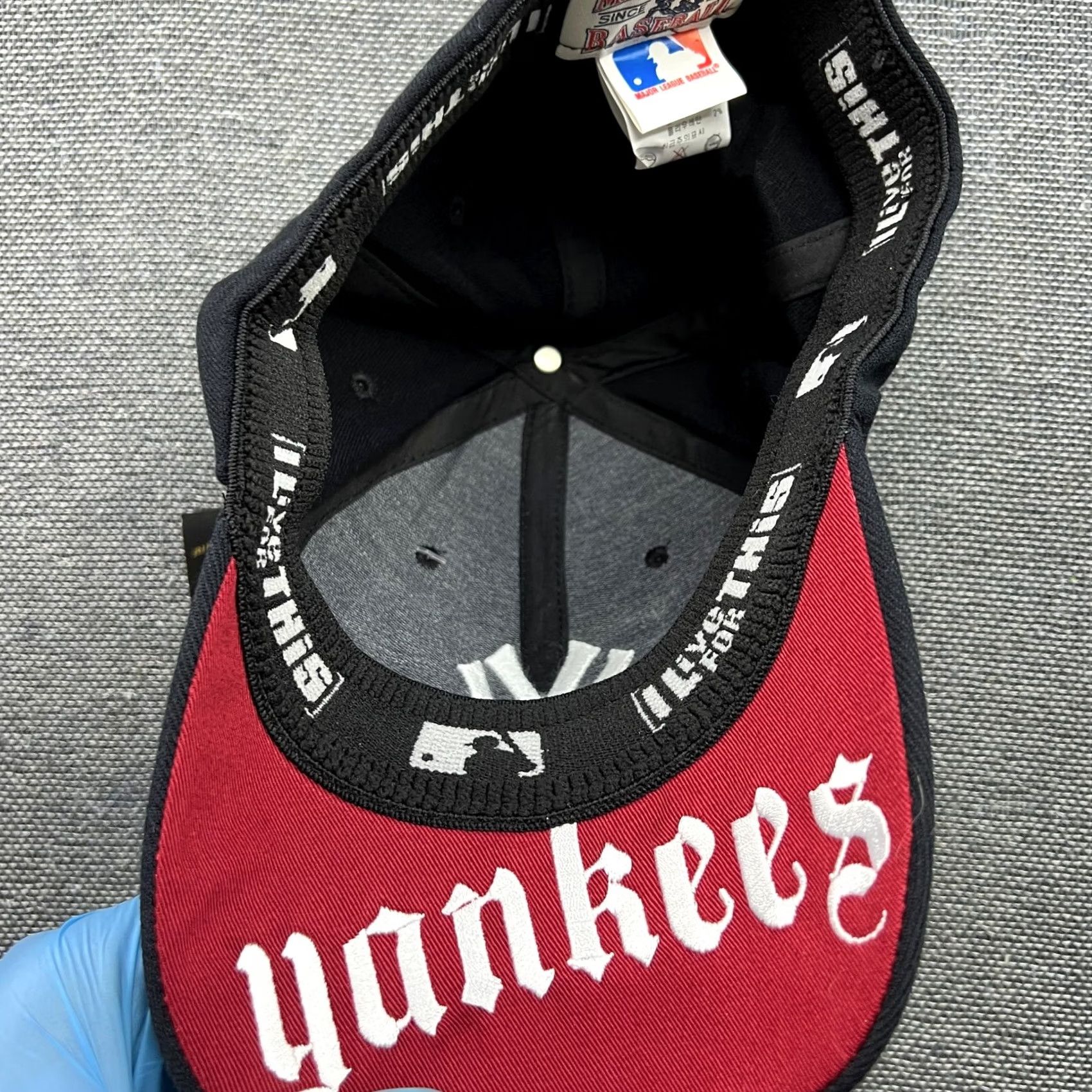 MLB VINTAGE New York Yankees Flexfit Cap MLB Black One Size Unisex Adults Cotton Canvas MLB Cap Snapback Quick Dry Size ONE SIZE - 6 Thumbnail