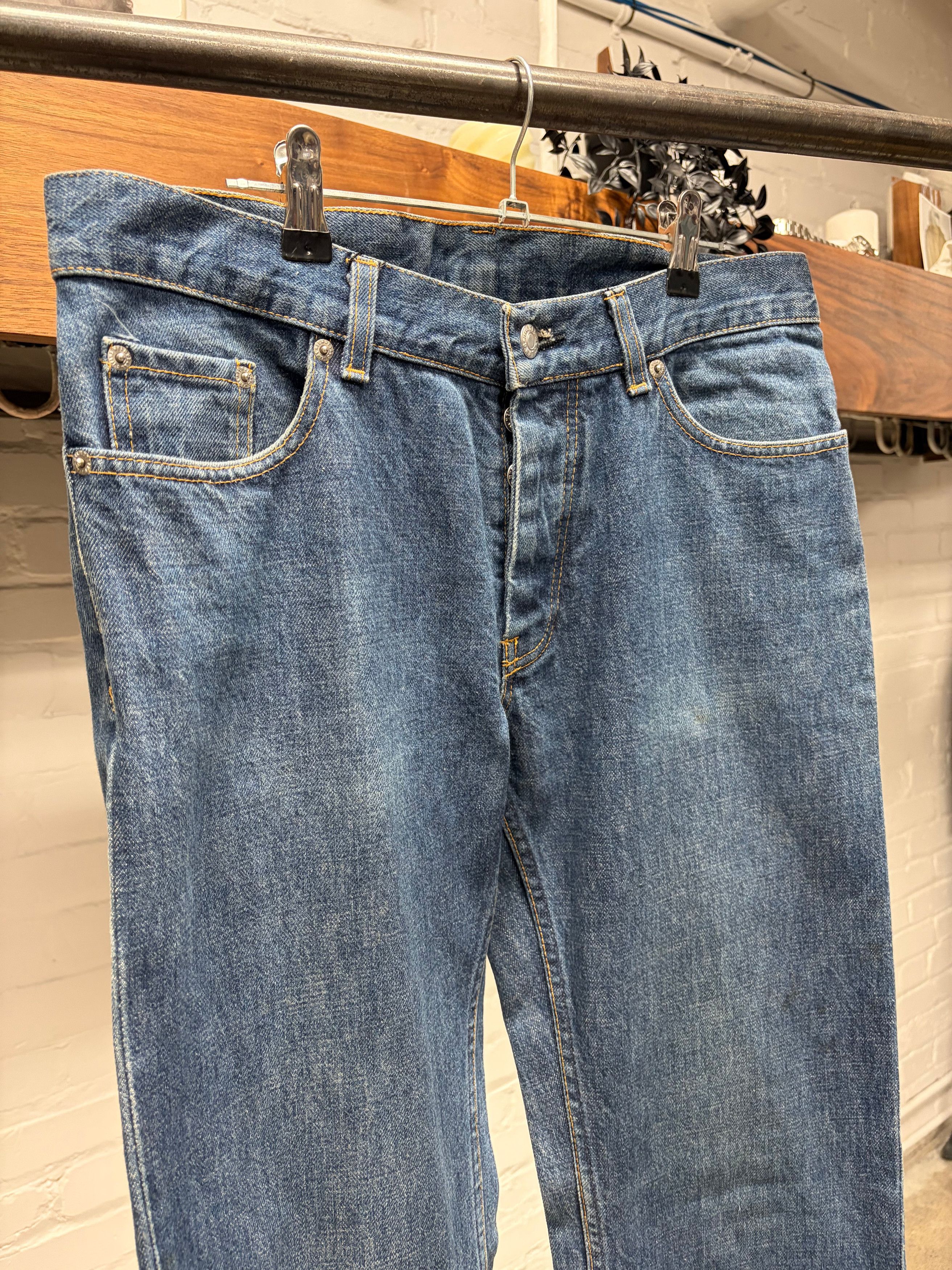 Helmut Lang Vintage 1999 Helmut Lang ‘Classic Denim’ Blue Bootcut Jeans Size US 31 - 2 Thumbnail
