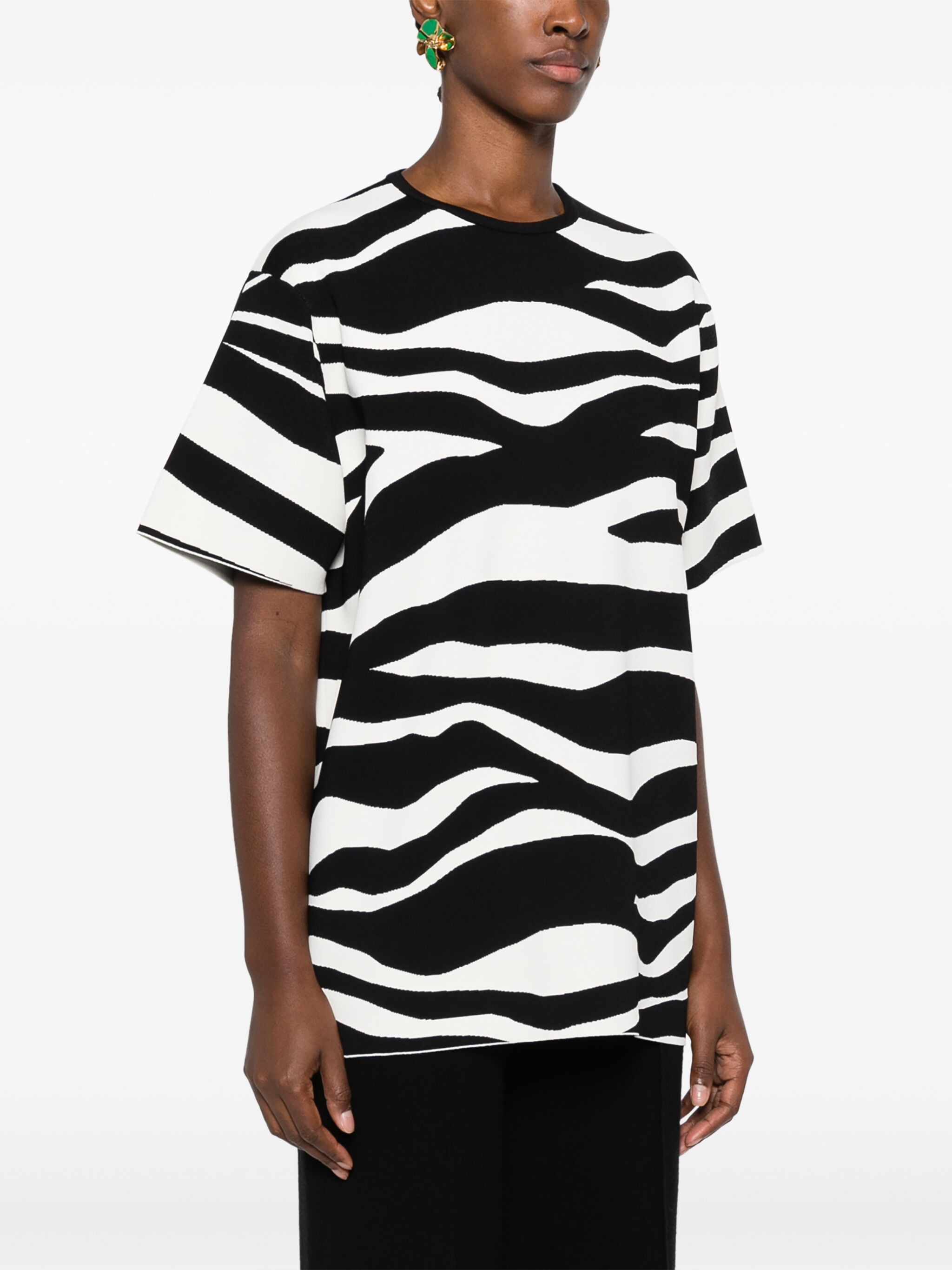 Jil Sander o1loc1c1224 T- Shirt in Black & White Size S / US 4 / IT 40 - 2 Thumbnail