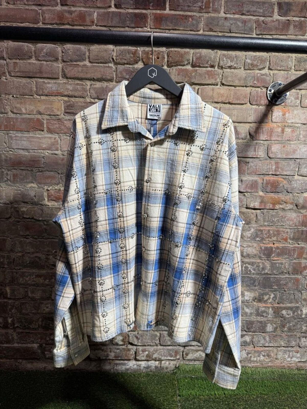 Other Vale State Cream/Blue Gemstone Flannel Sz. M Size ONE SIZE - 1 Thumbnail