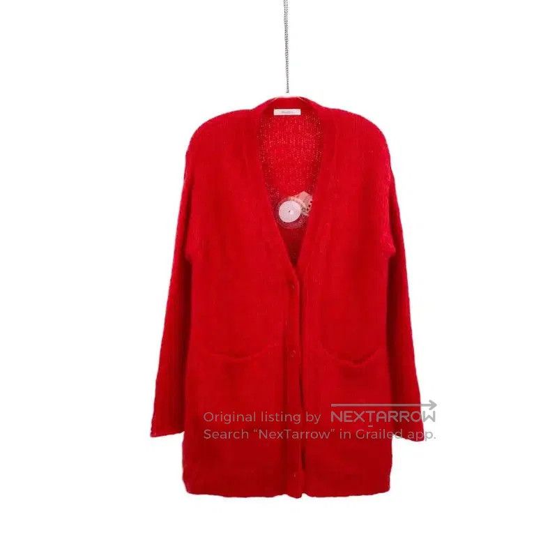 Max Mara MaxMara Red Mohair Women's Cardigan . Size M / US 6-8 / IT 42-44 - 1 Thumbnail